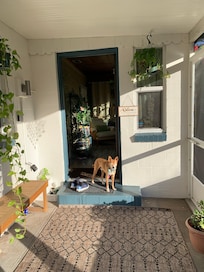 I loved the screened in entry way - it was easy to kick off your shoes, and it was just a nice welcoming point to the home with the plants, bench, etc.