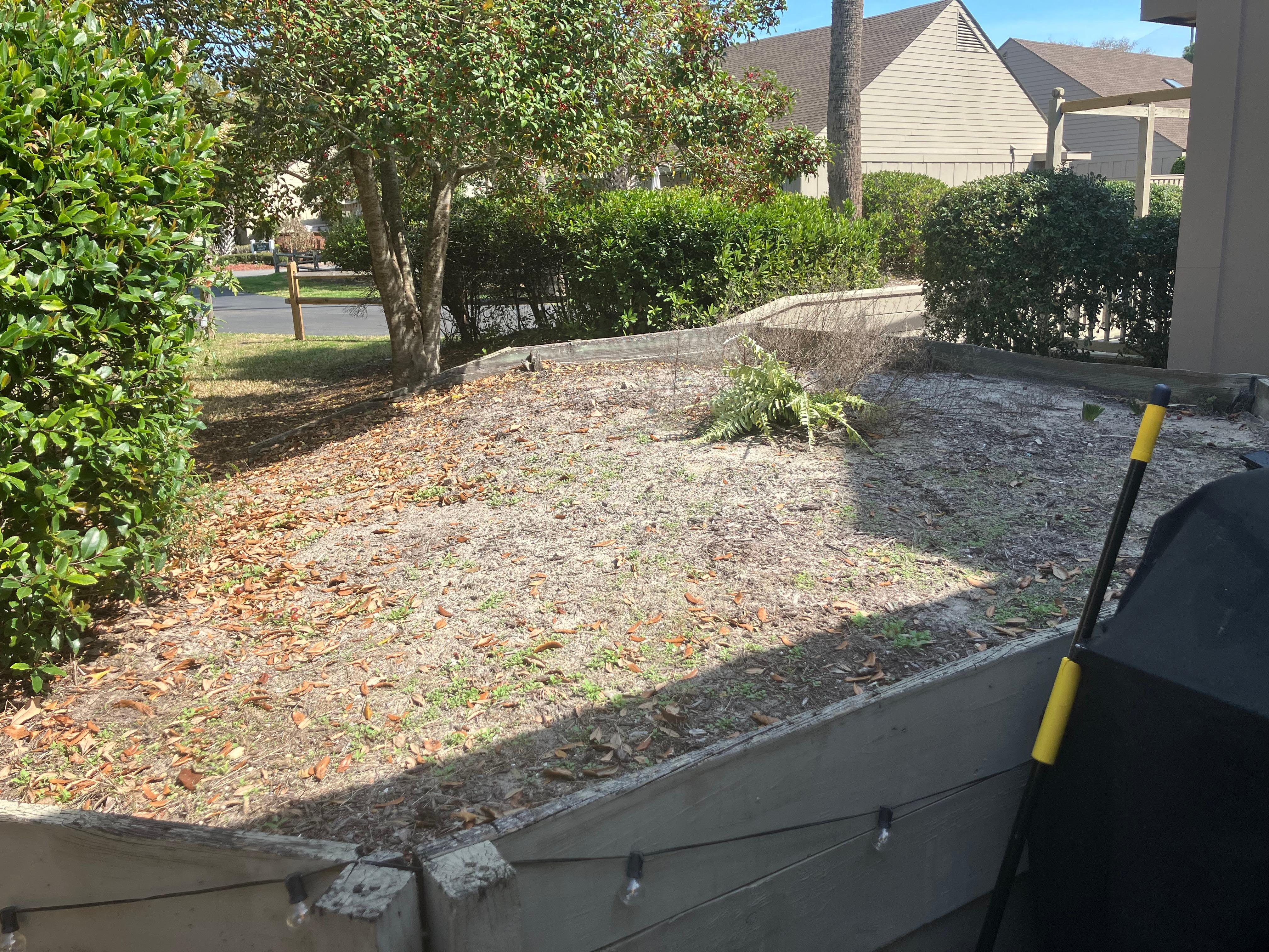 Poorly maintained back patio
