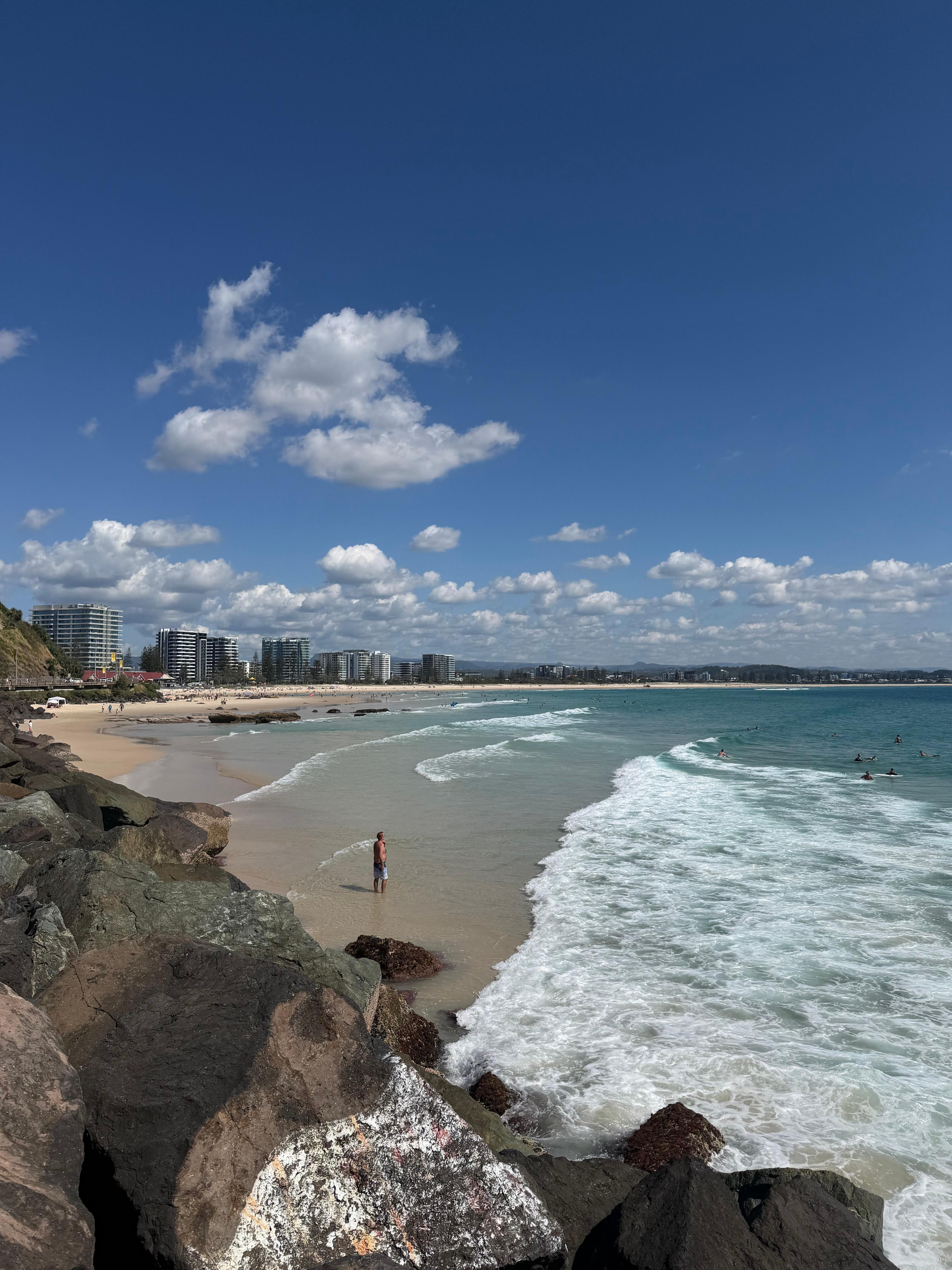 Beach the apartment is across from