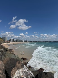 Beach the apartment is across from