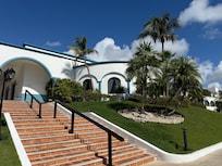 Stairway to main buffet - La Hacienda