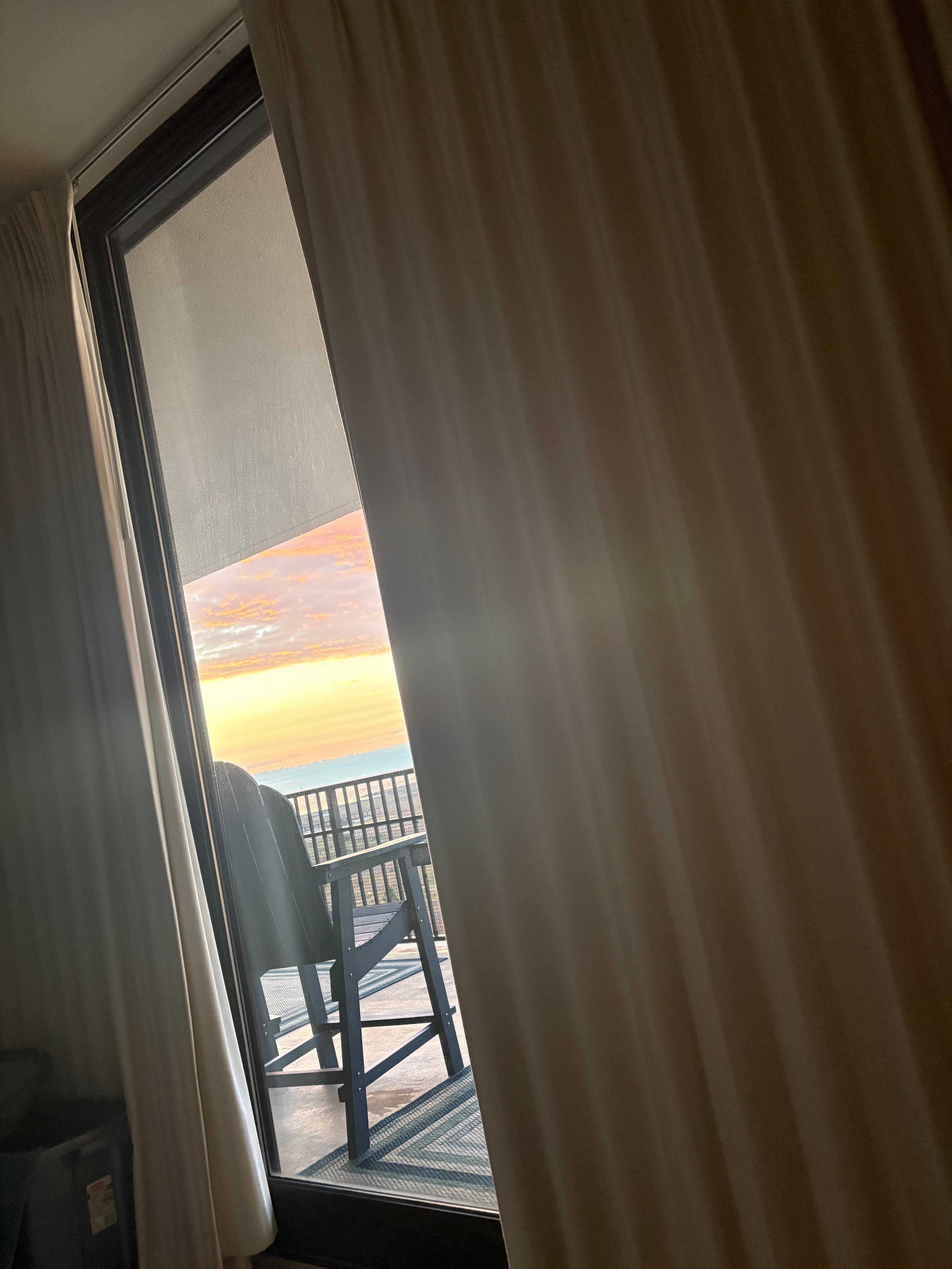 A nice view, but access to the beach was closed for repairs.  