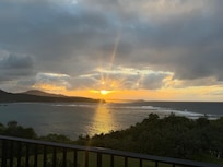 部屋からみた夕日