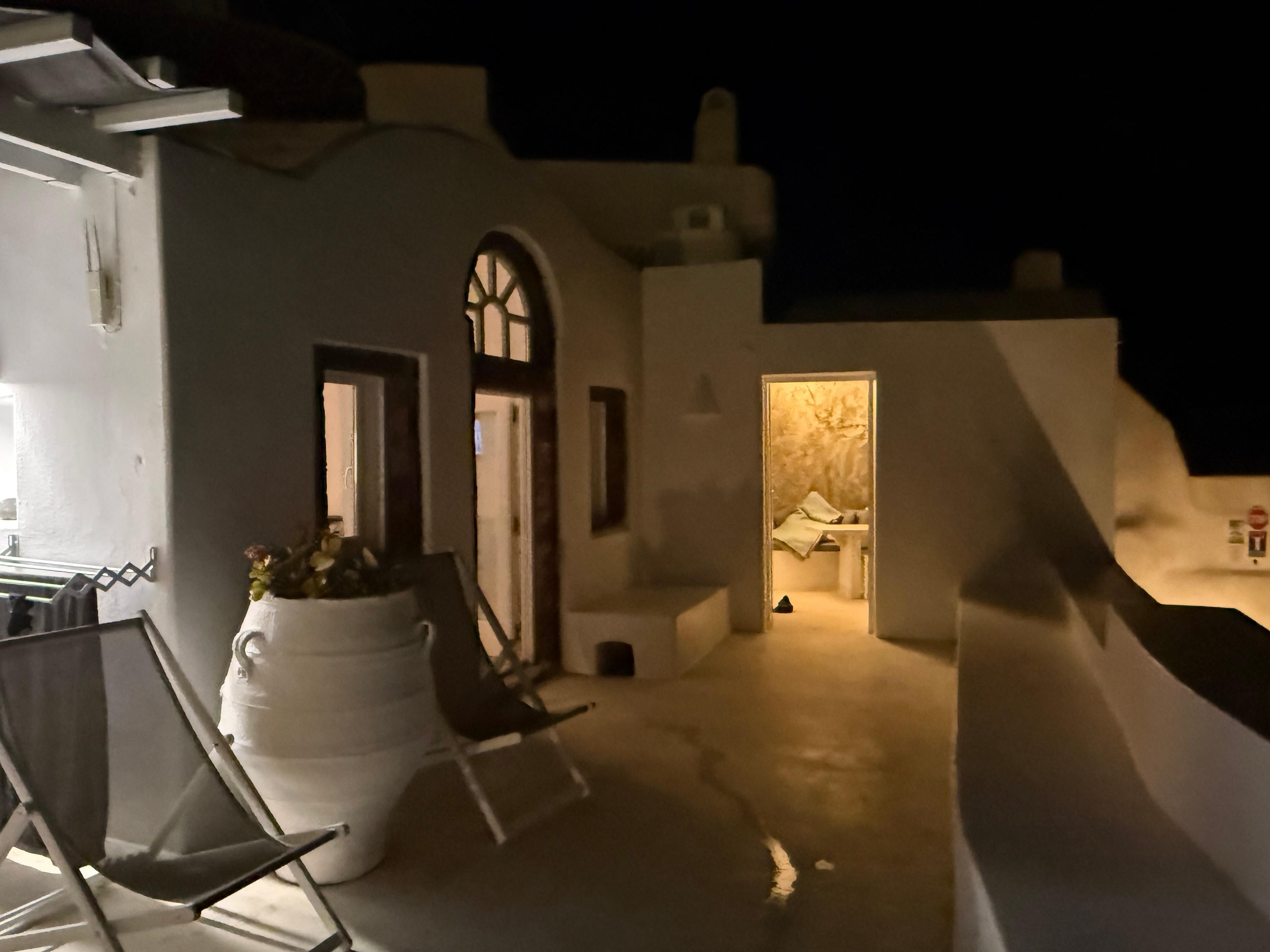 Main terrace at night