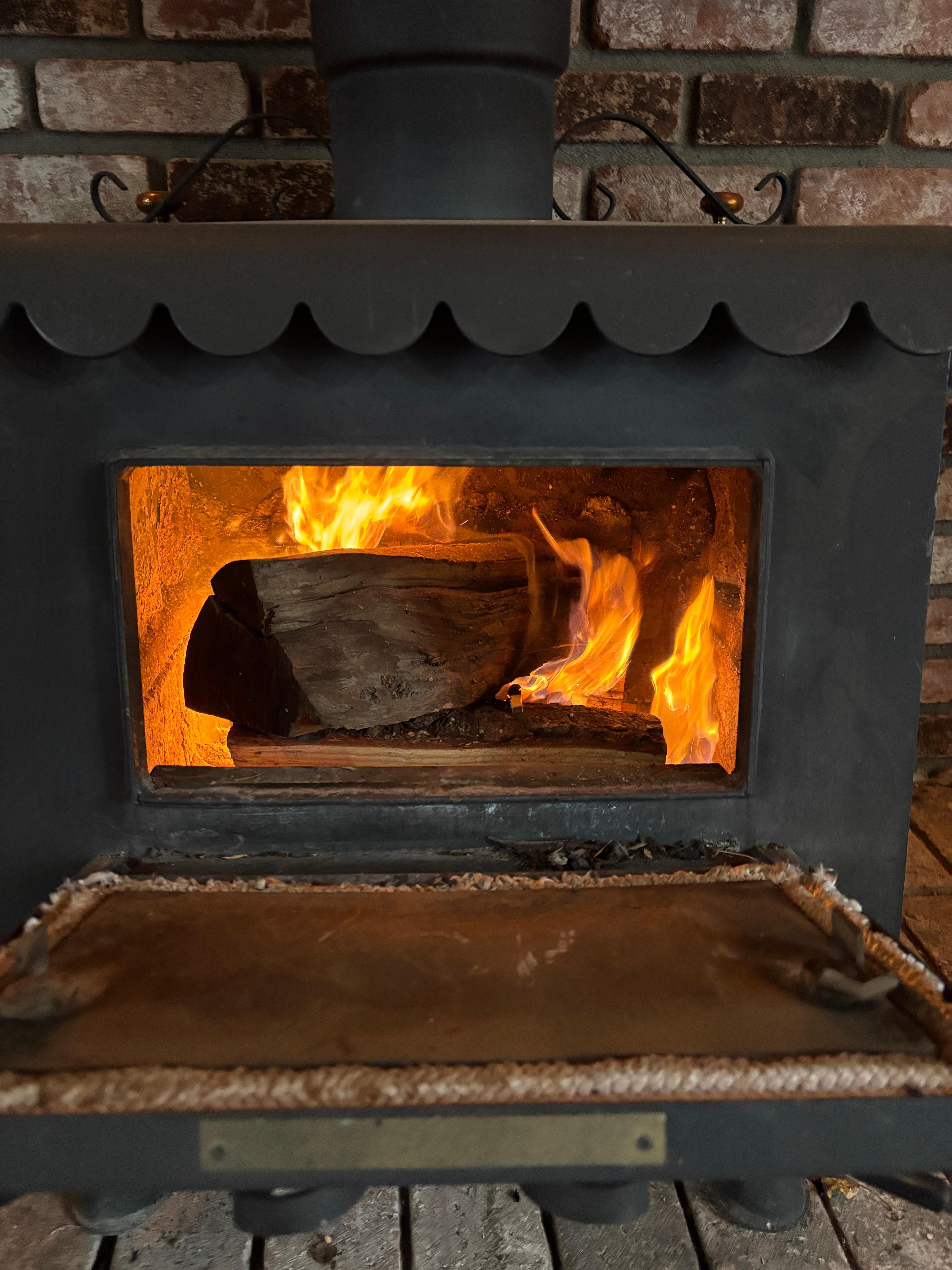 Warm fire in rainy and cold days!