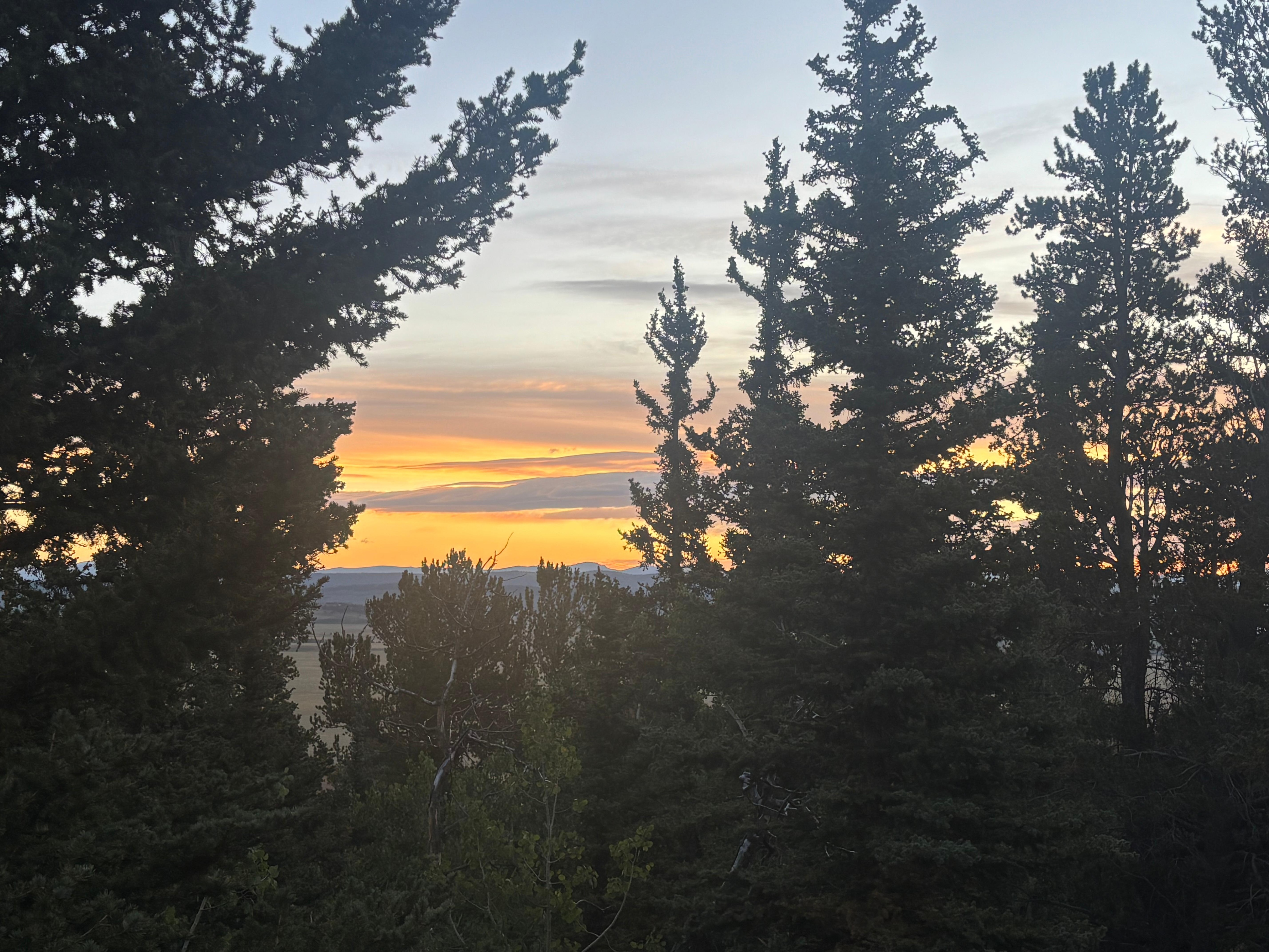 Beautiful sunset from the deck