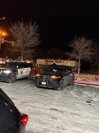 Police in parking lot