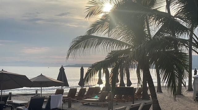 Enjoying dinner at the Italian Restaurant