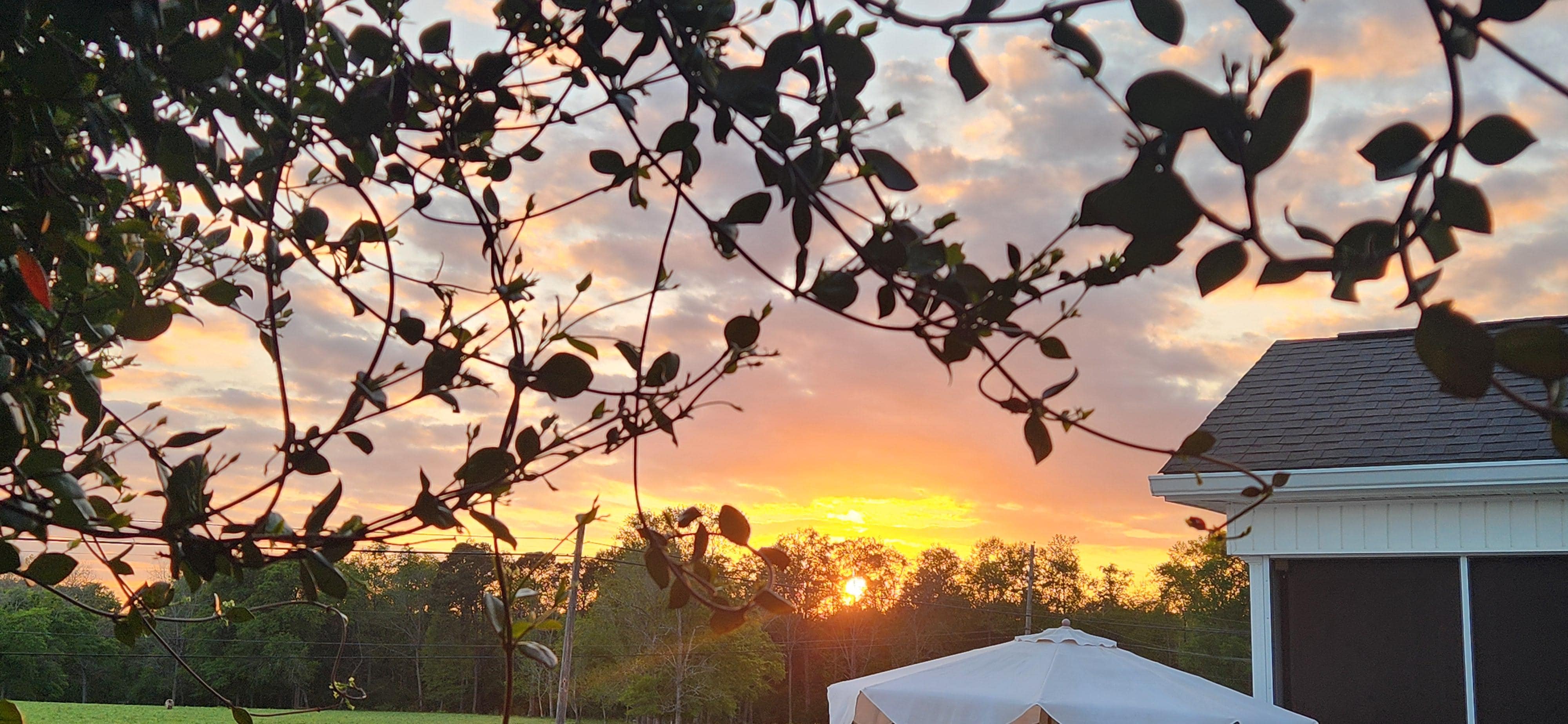 Sunset from porch
