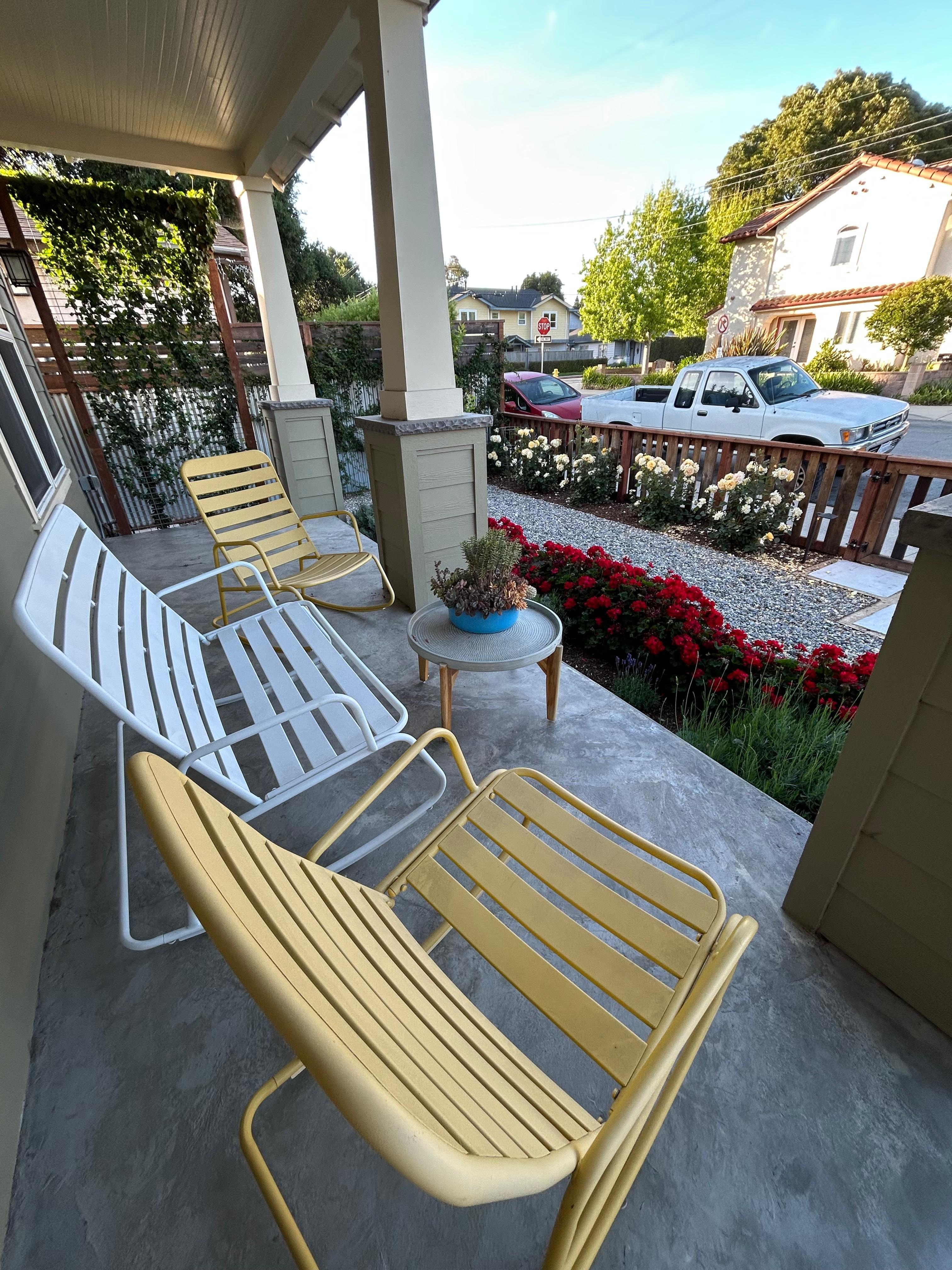 The front porch was a great place to enjoy our morning coffee