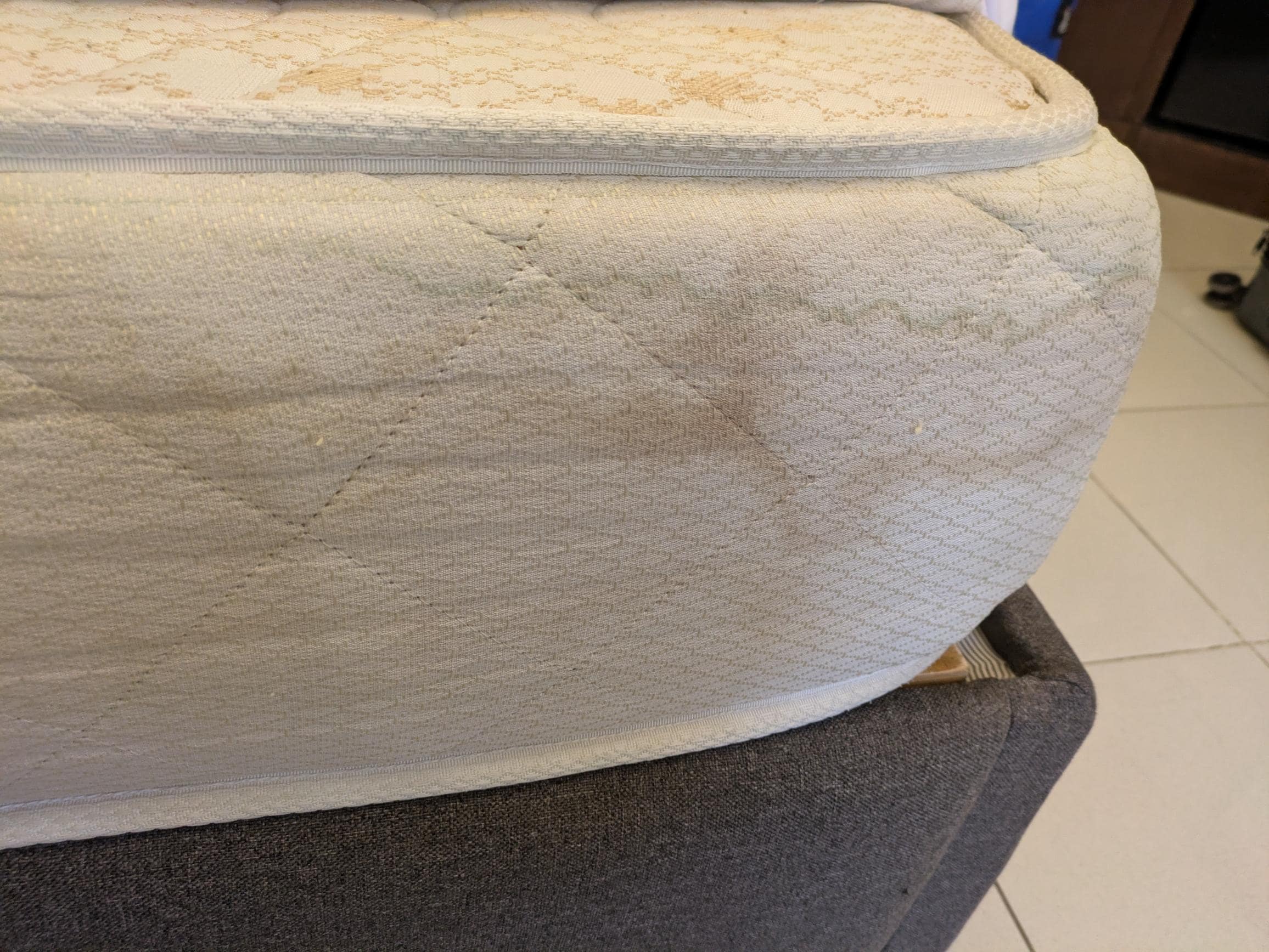 Dirty mattresses with bio stains