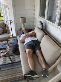 Napping on the front porch