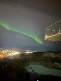 View of the northern lights from our room