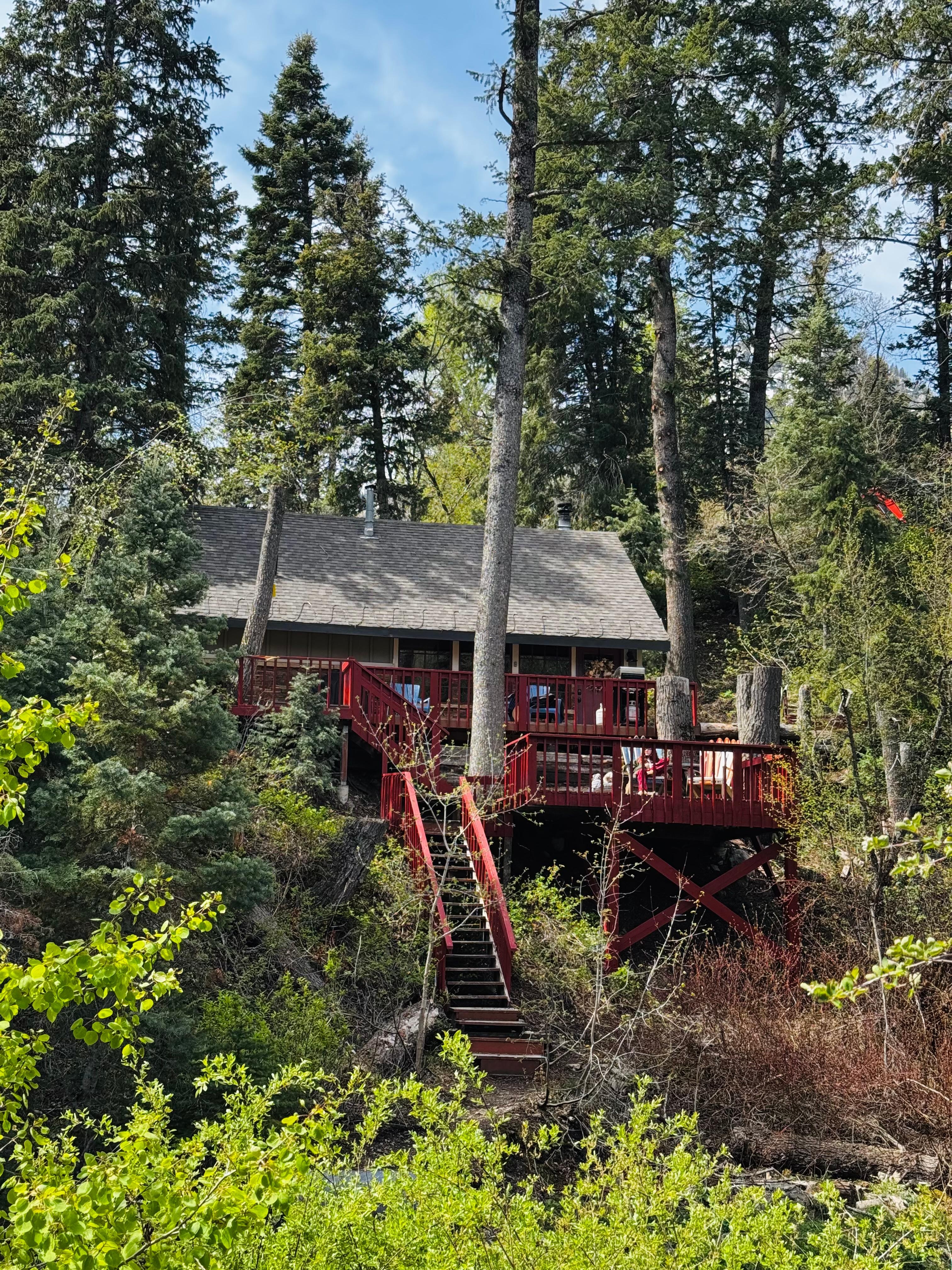 View of the Cain from the stream.
