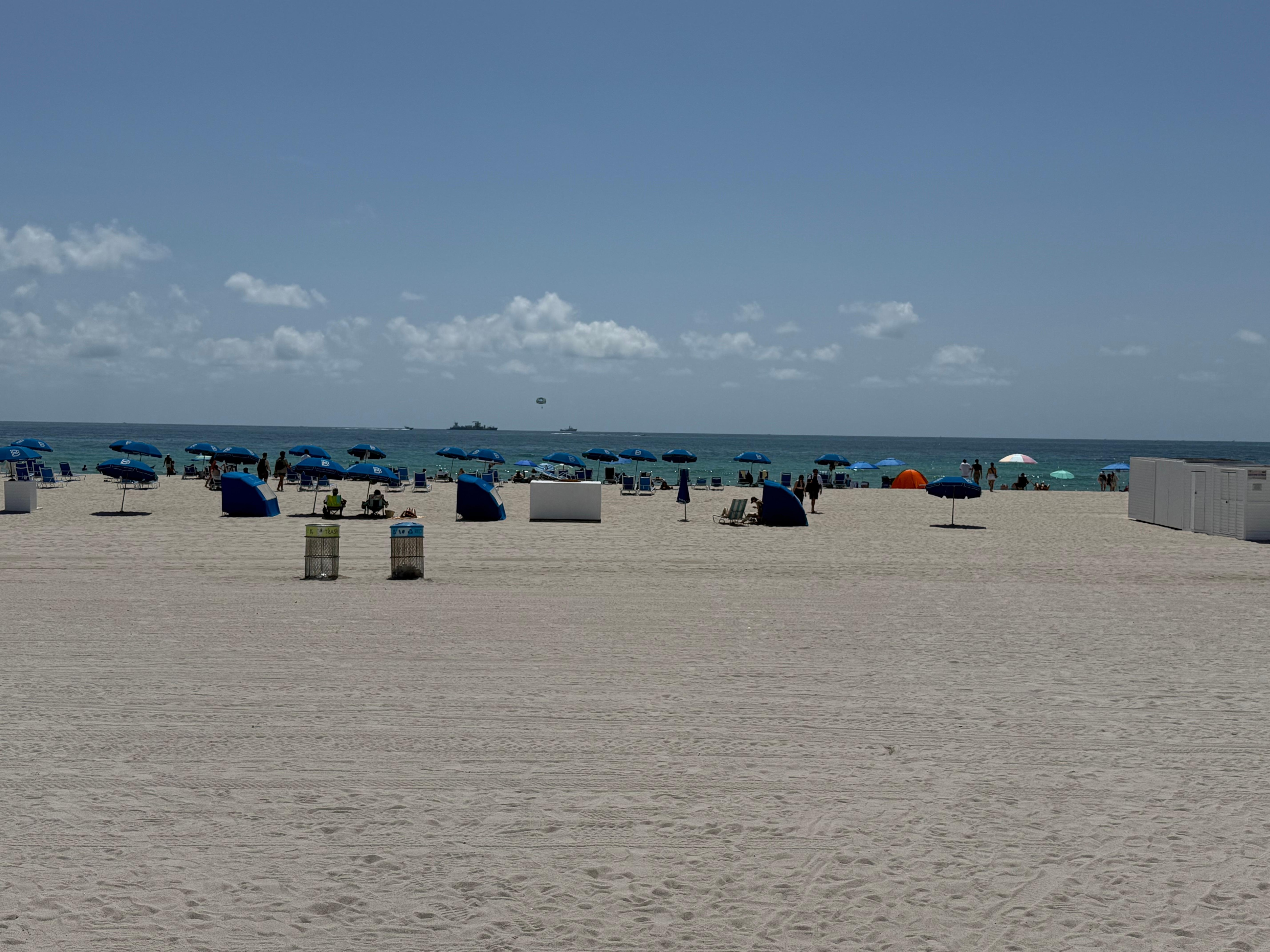 The beach one block away