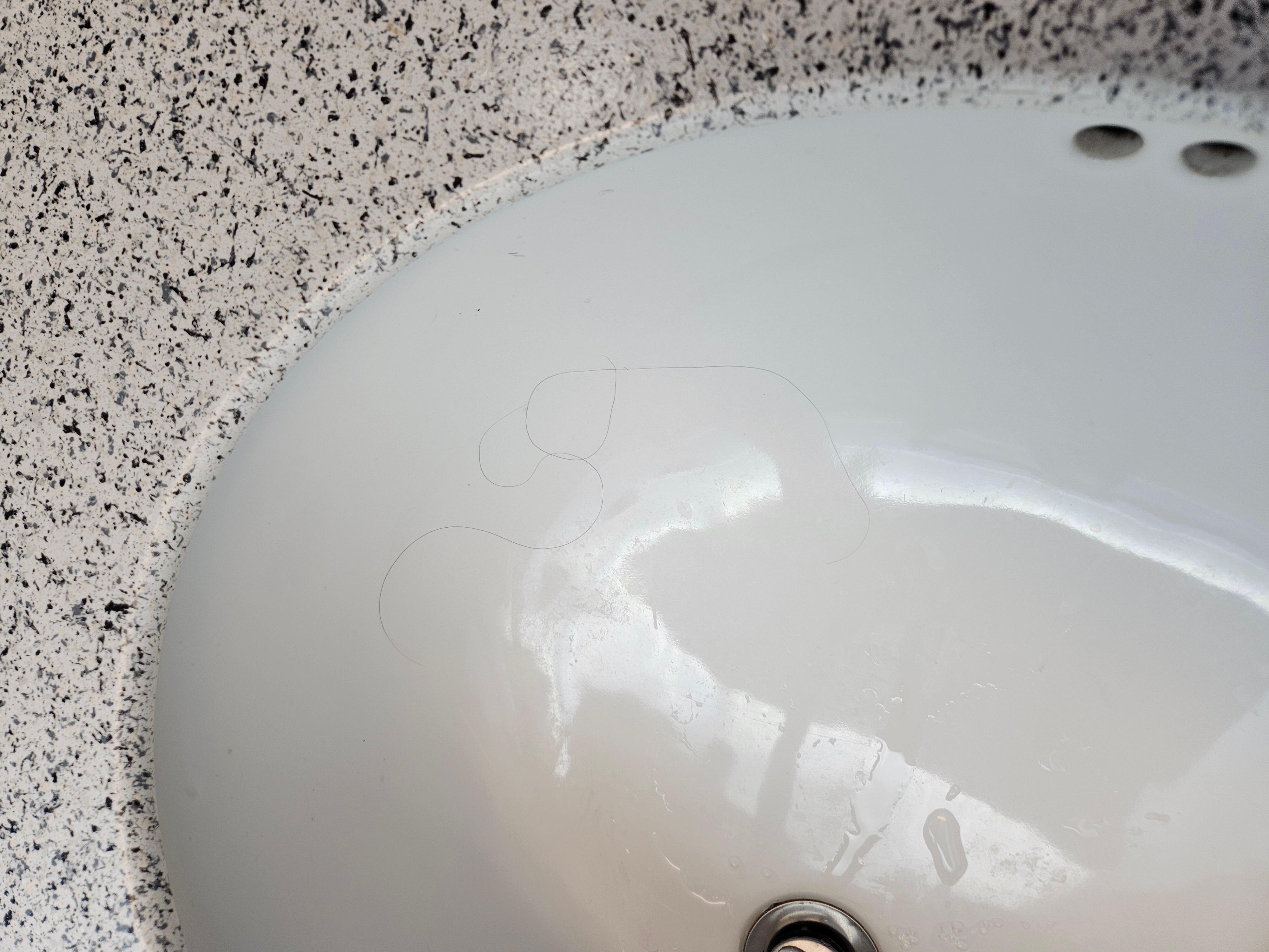 Hair's in the sink.