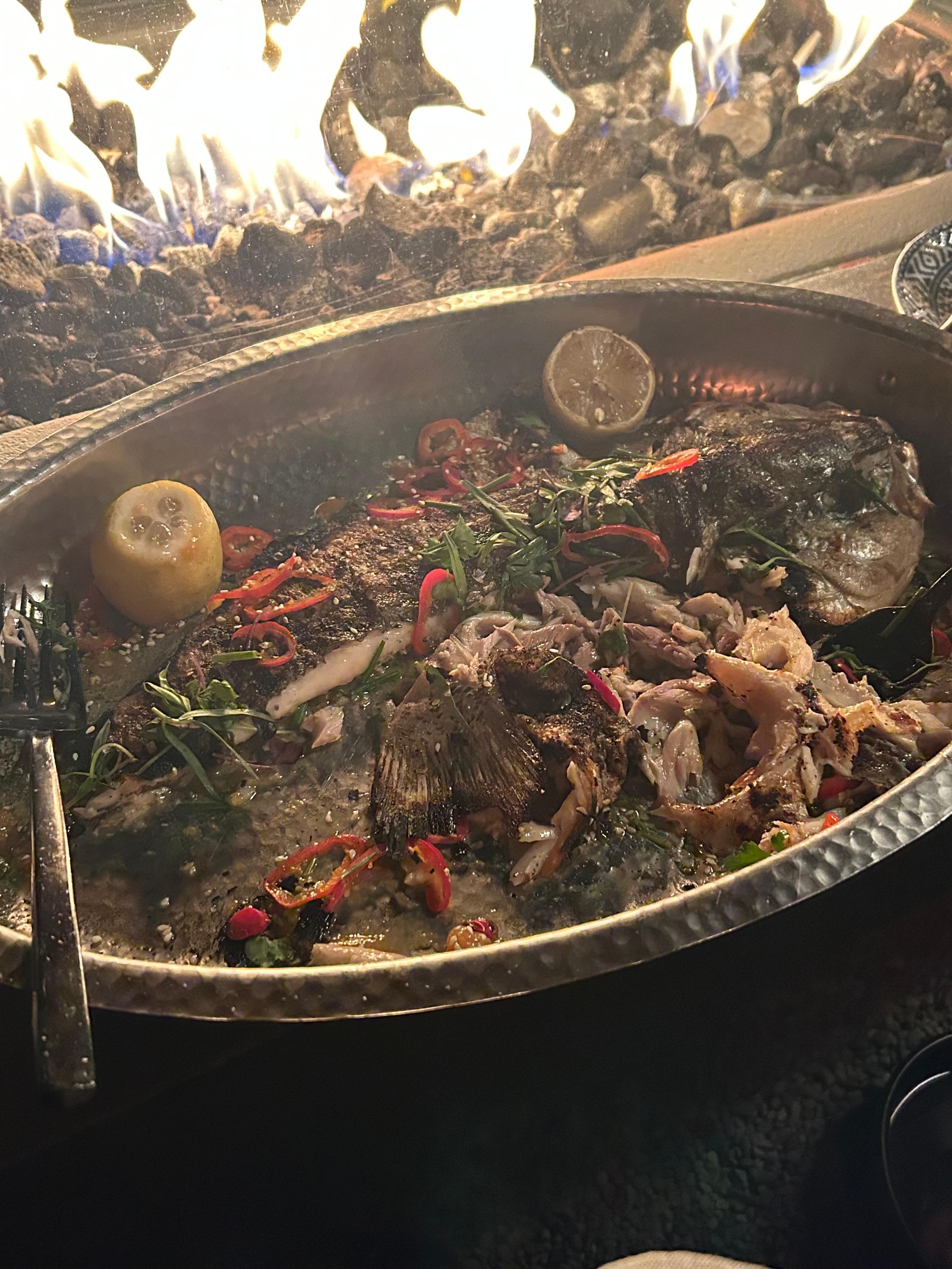 Grilled Striped Bass for two- incredibly delicious!