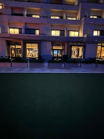 night shot of hotel