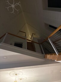 The loft stair is straight up and down. I’m not even sure how that passes code.