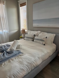 Lumpy, soft mattress. Inadequate privacy pn busy street