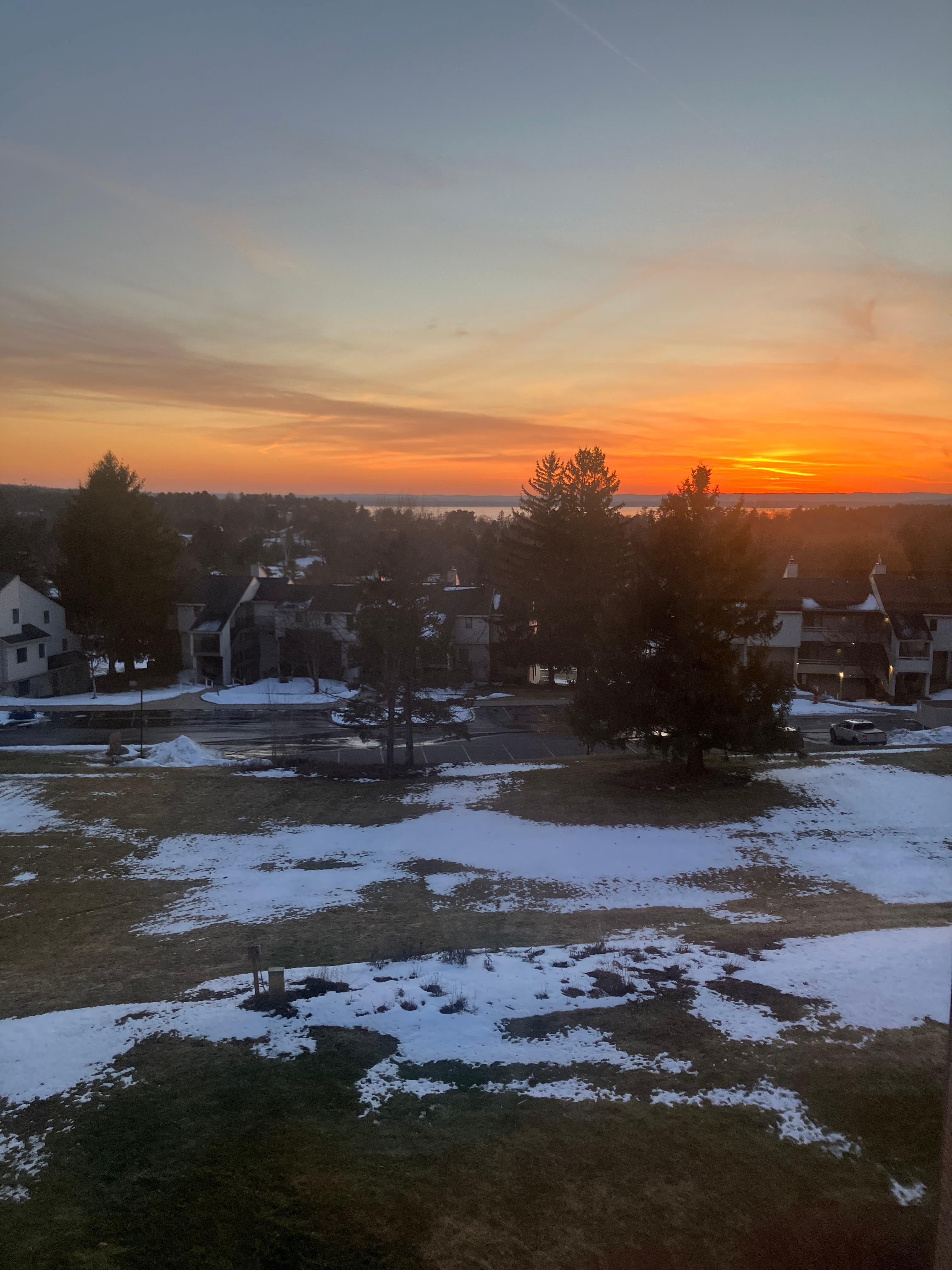 Sunset from the condo. 