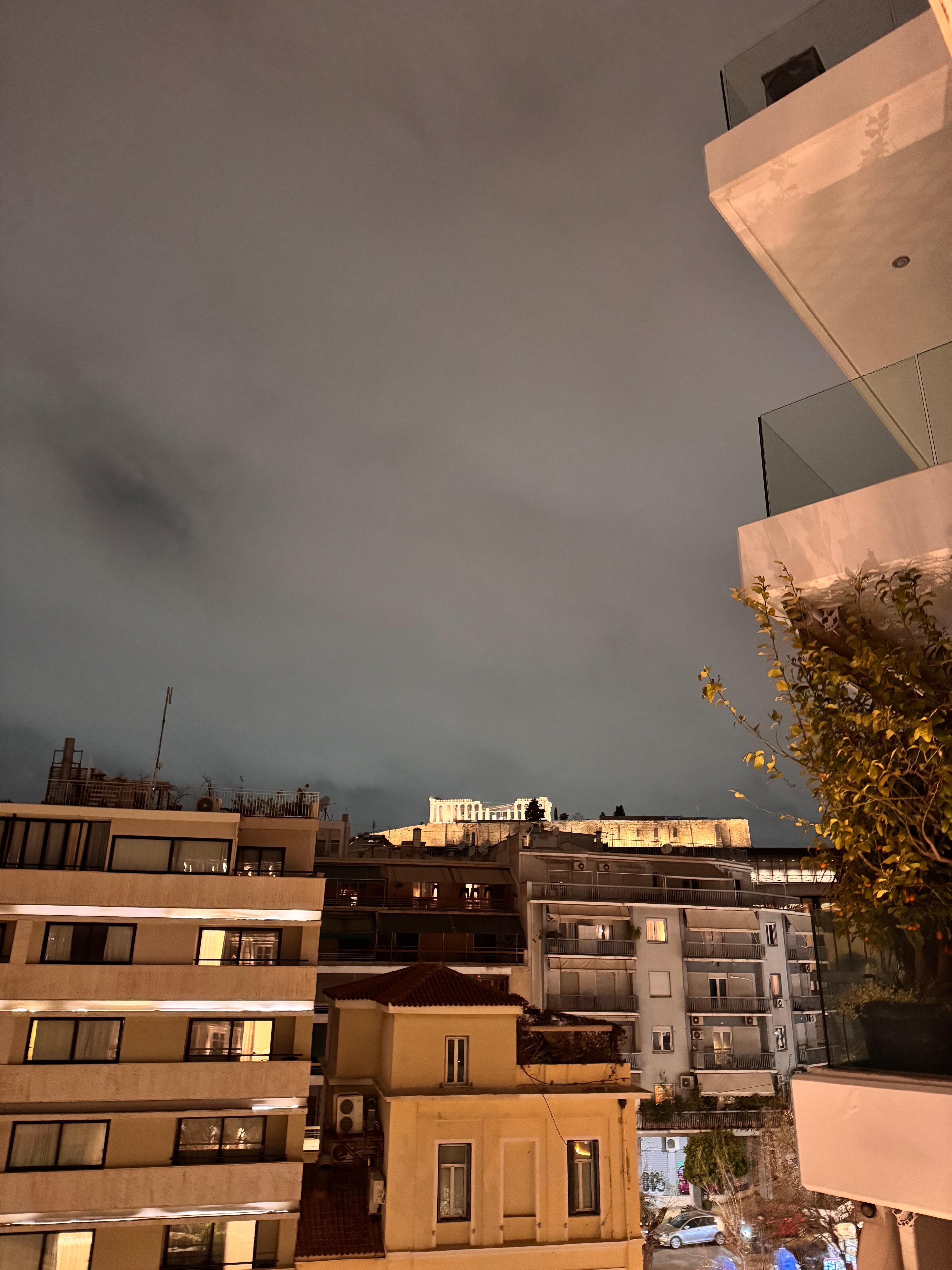 View of Acropolis from our balcony