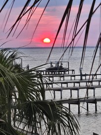 Sunset view off the balcony.