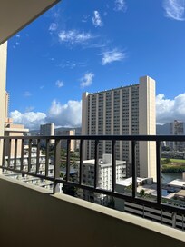 Our balcony view of the city