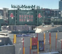 View from room - Fenway view, king sized bed