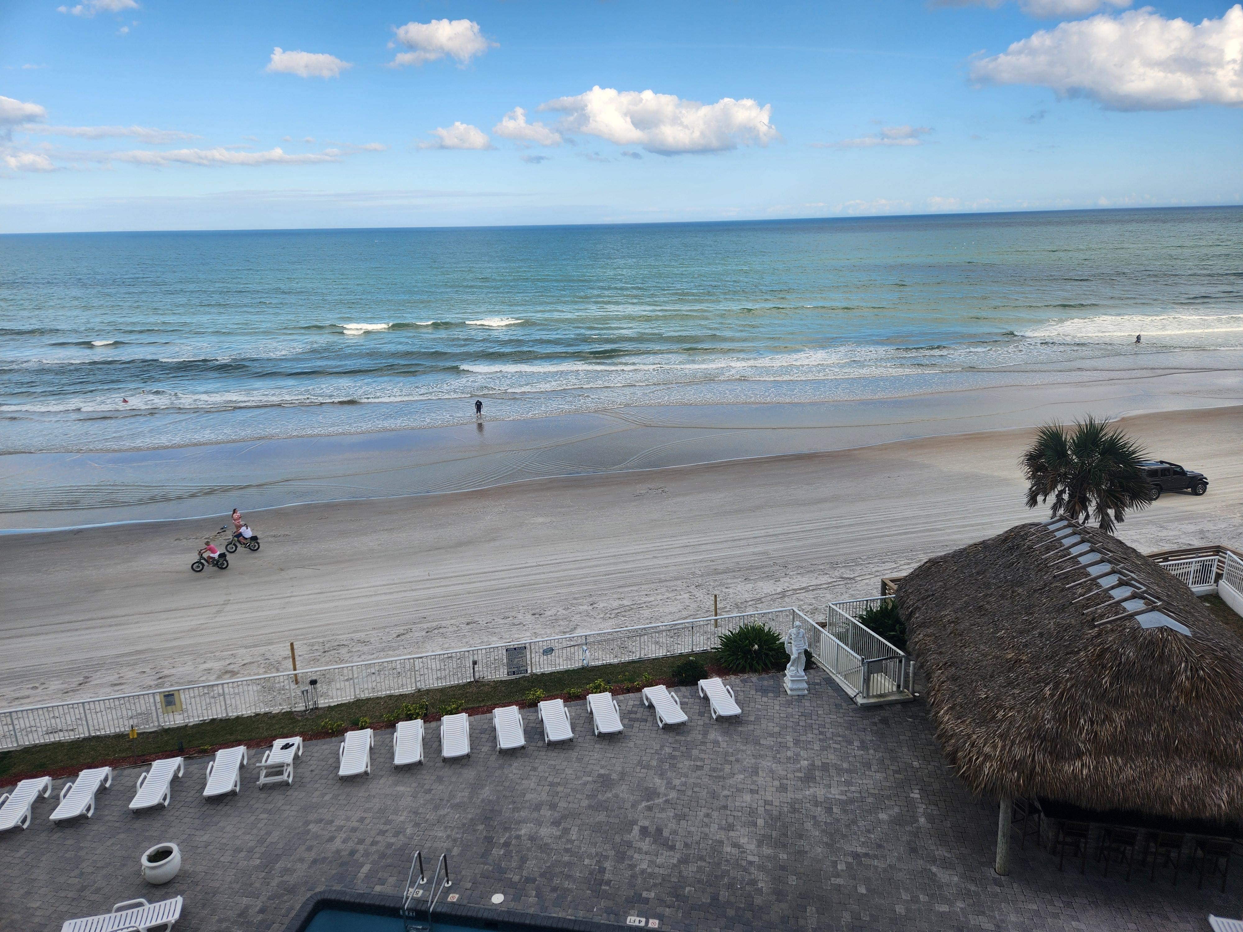 Beachfront view from balcony