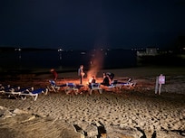 Fire pit on the beach!