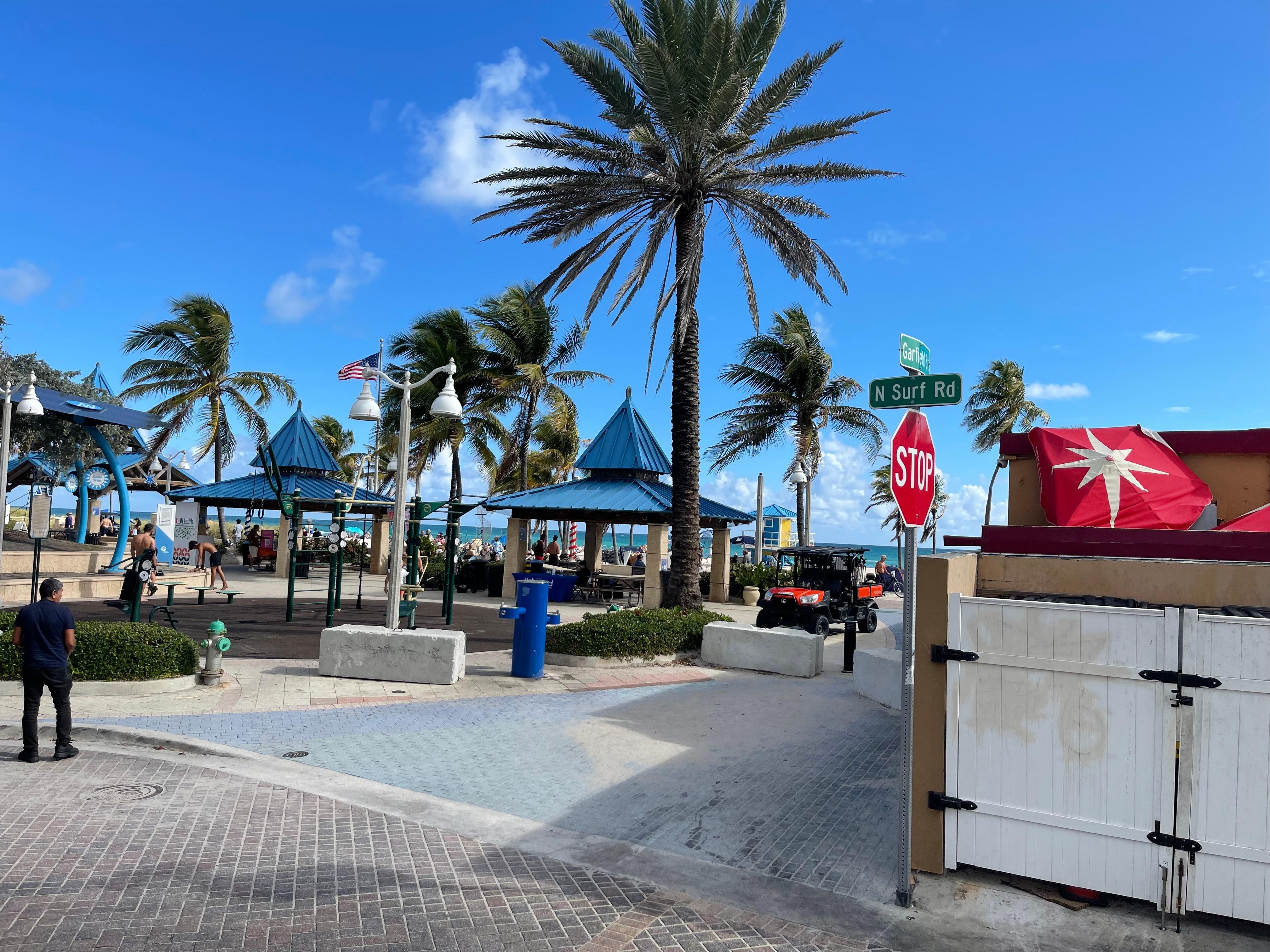 View from corner of building