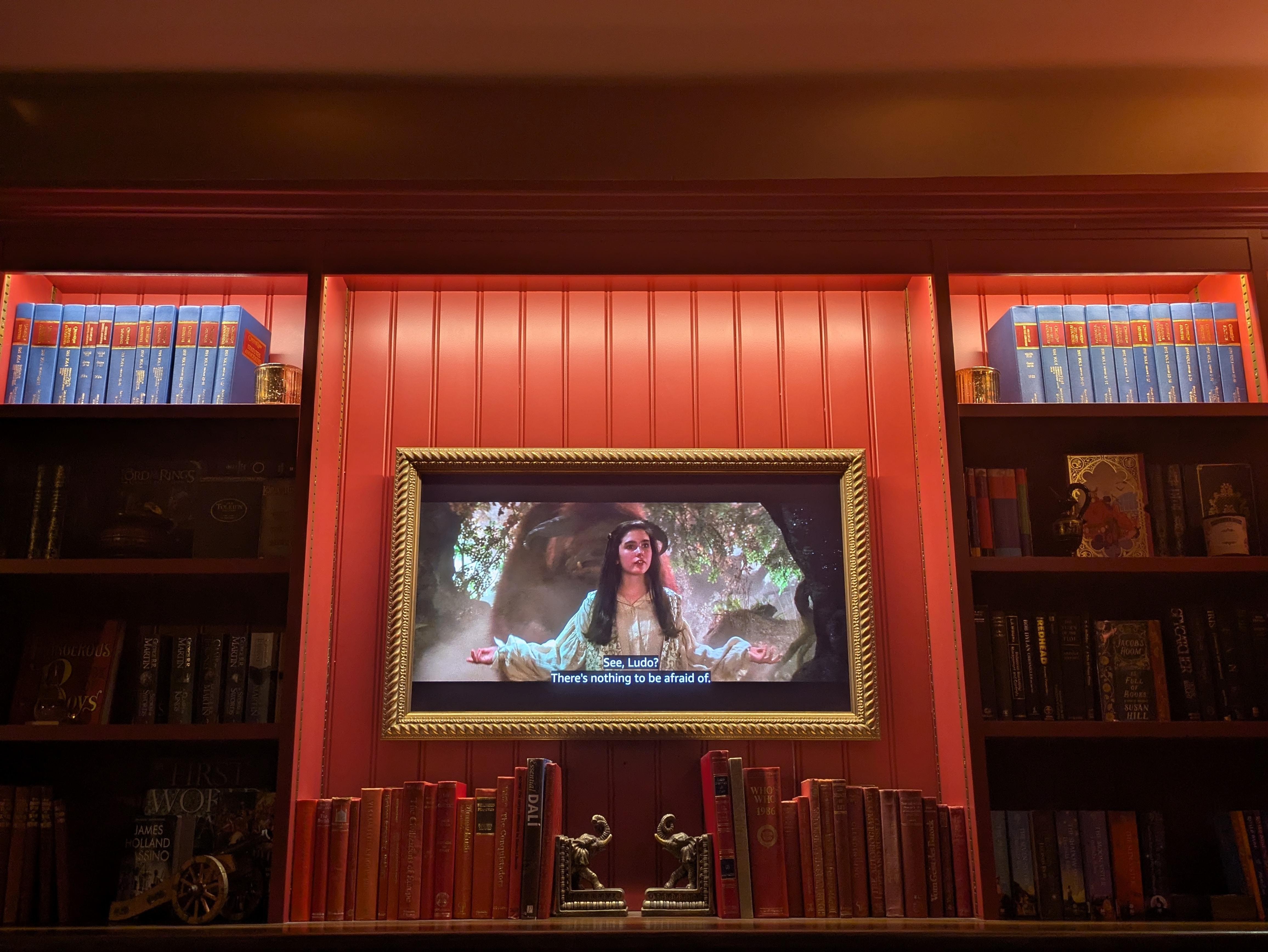 Watching Labyrinth in the library 