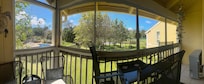 Lanai…golf course runs thru but it was quiet in April