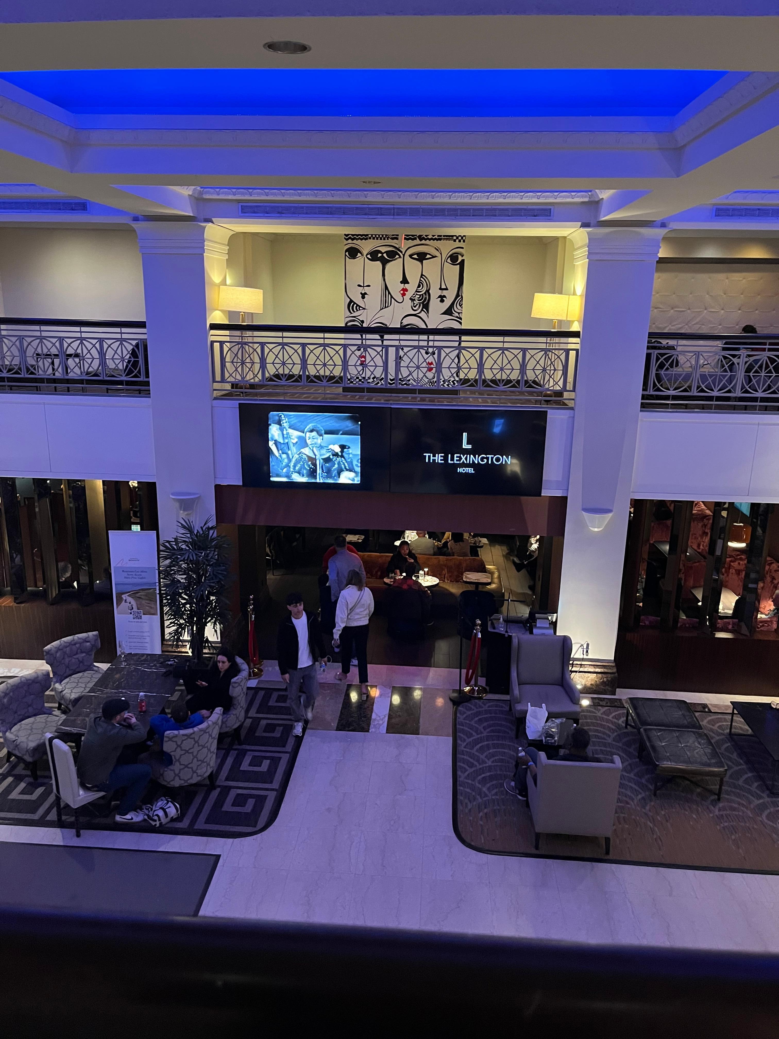 Beautiful, semi-private, indoor, balcony seating