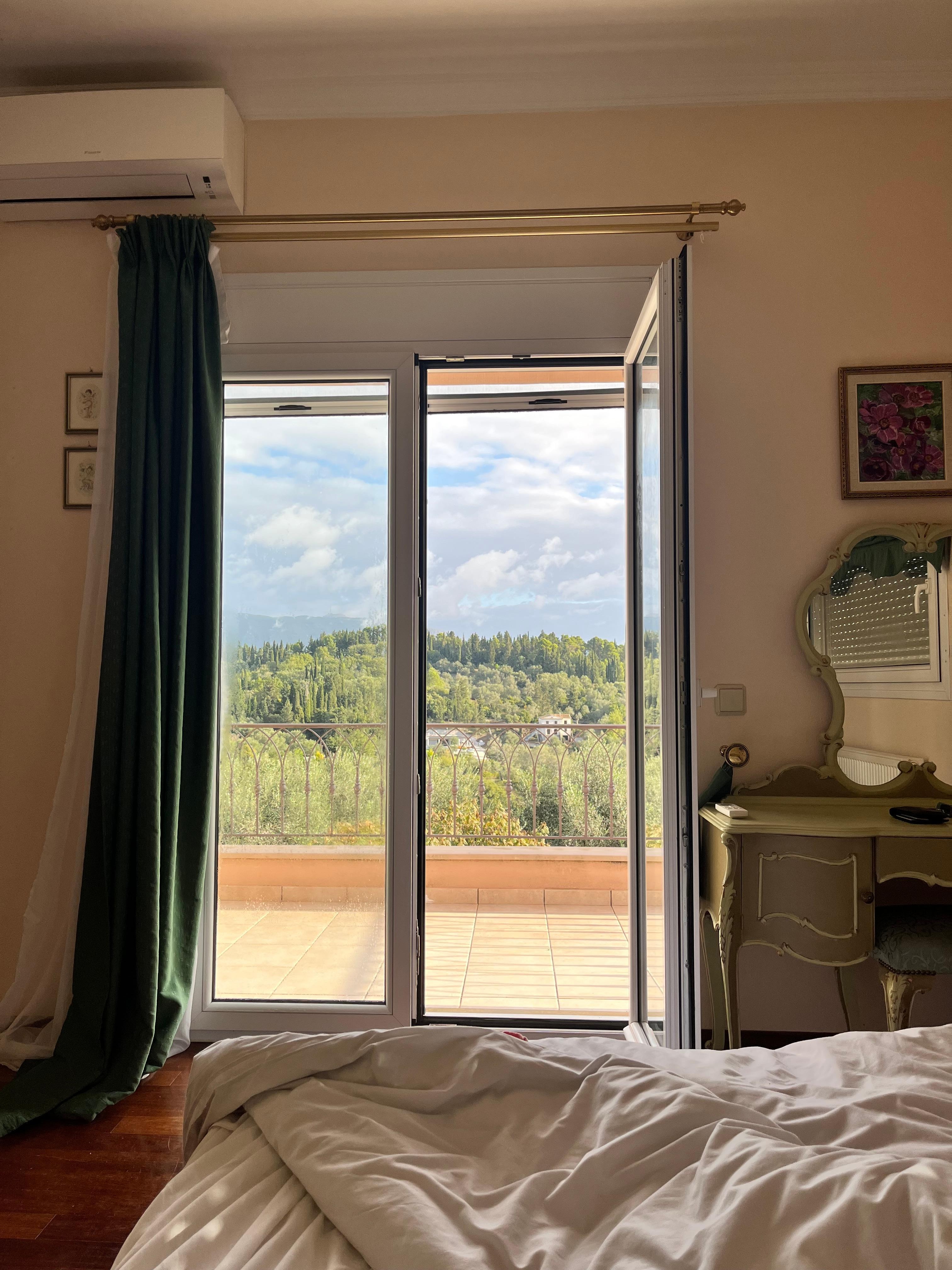 View from master bedroom bed