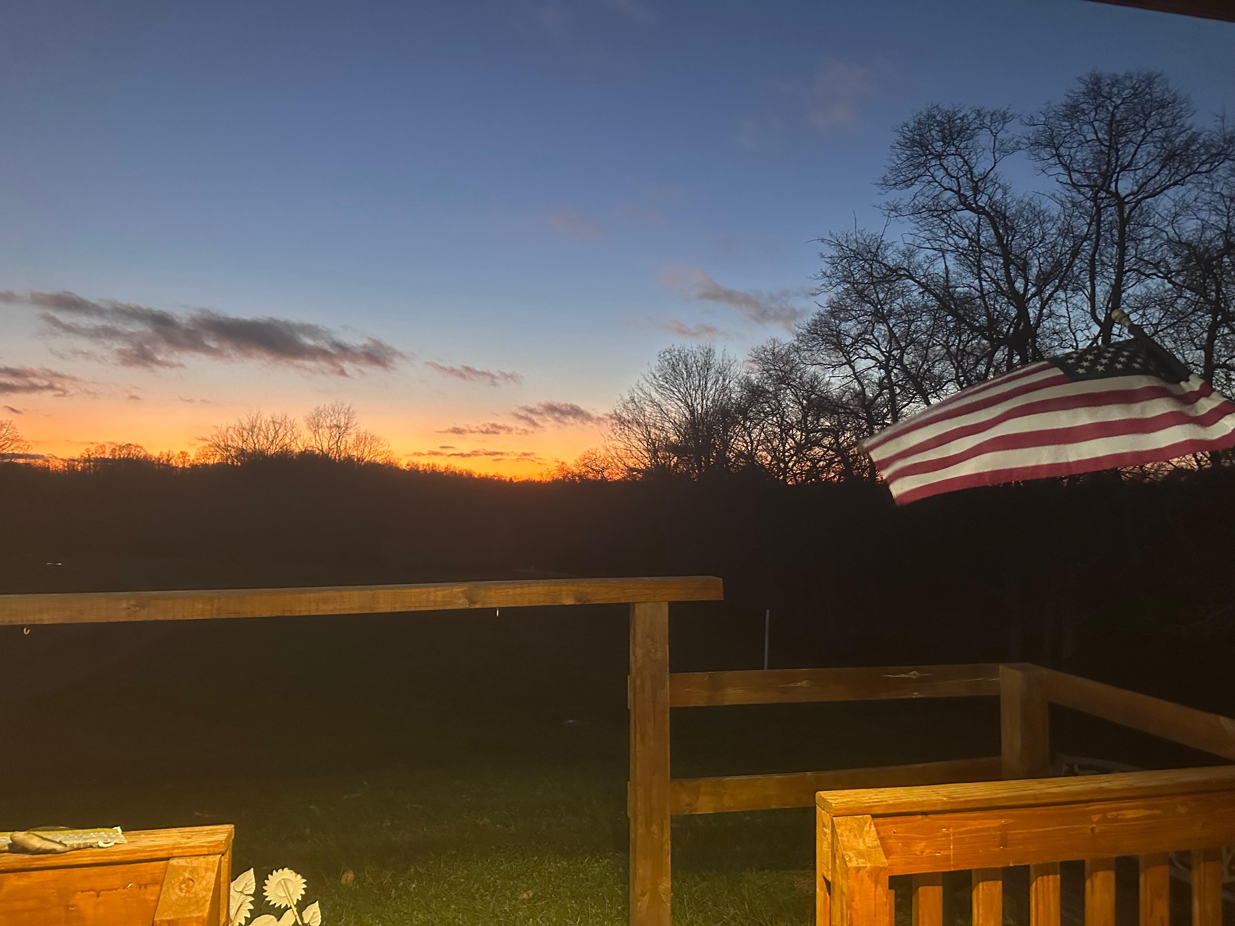 Sunset on Thanksgiving day. 