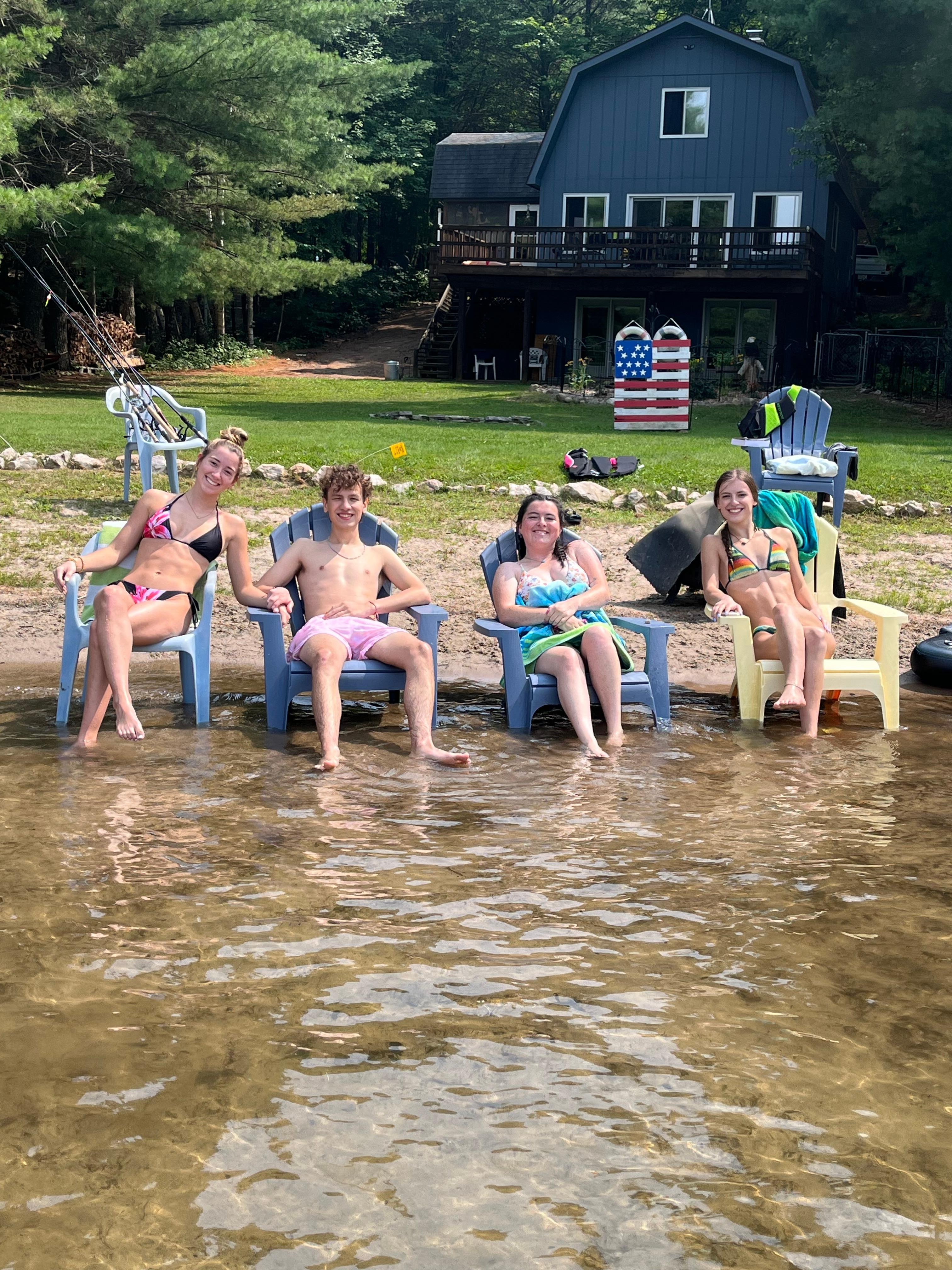 Hanging out at the beach and taking up some sun