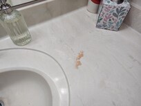 Bathroom vanity stained