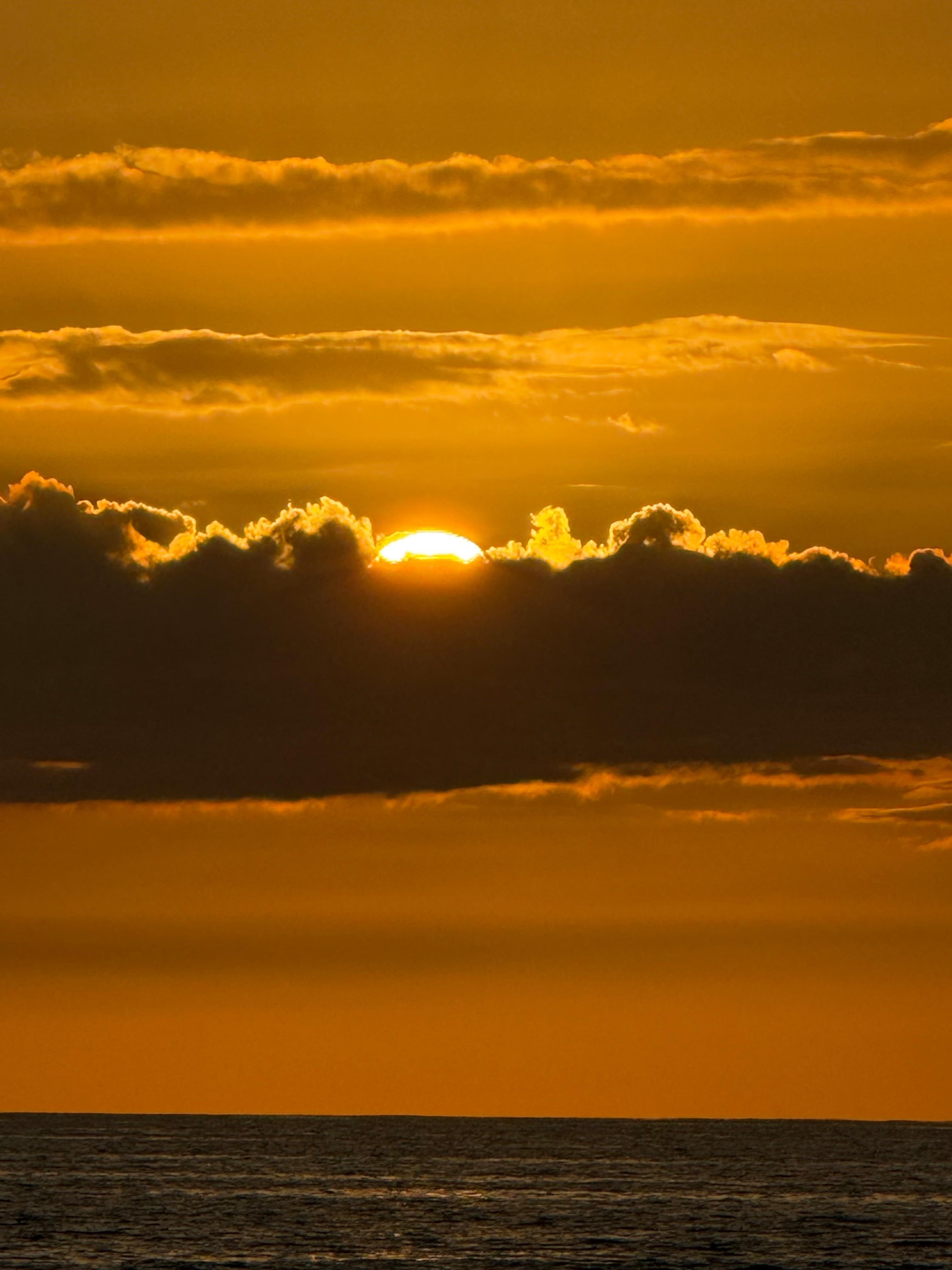 We enjoyed a glorious sunset on the beach in front of our condo. 