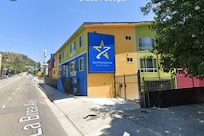 Building and entrance to underground parking
