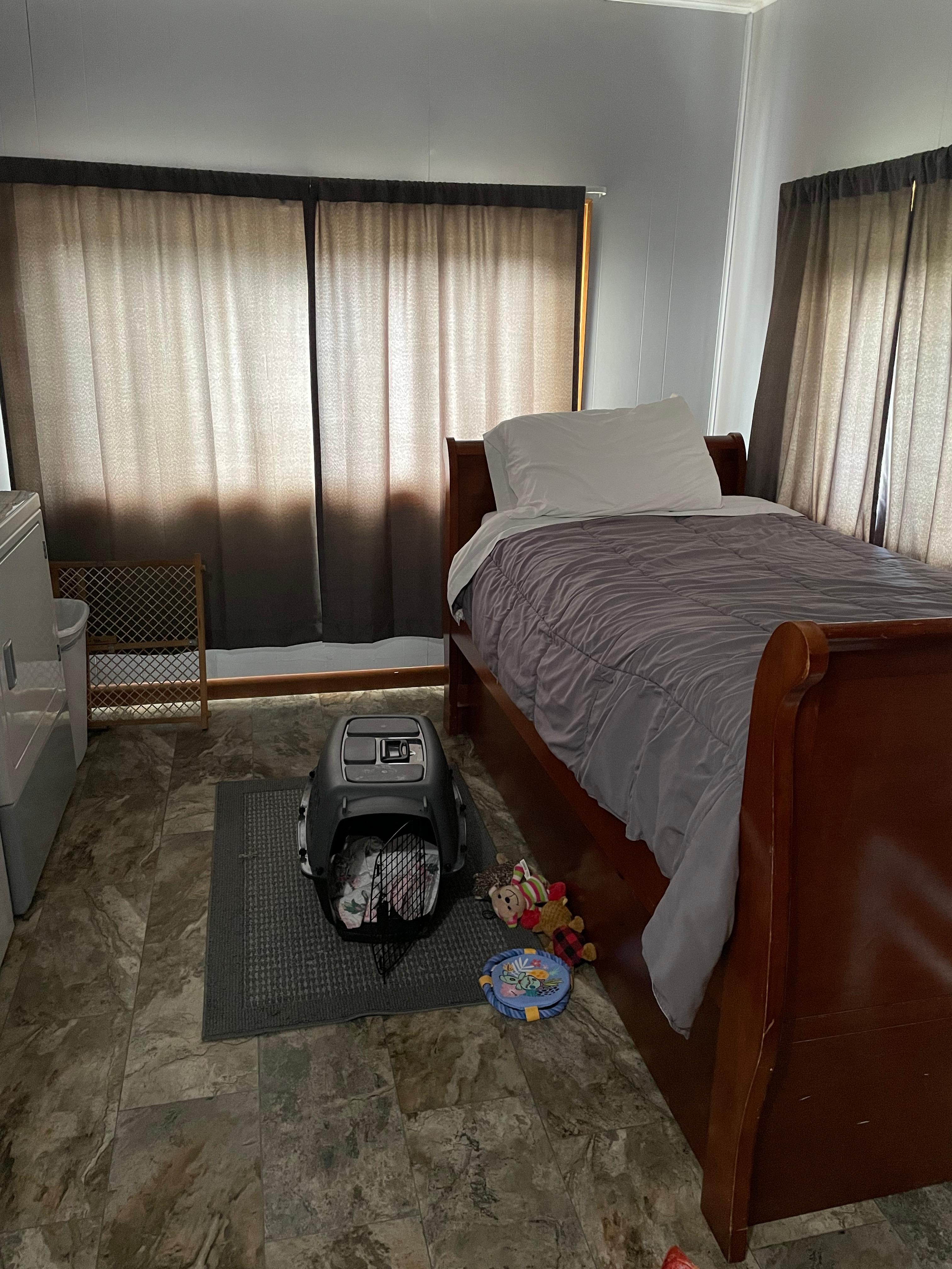 Laundry has Full size machines for convenience, plus another bed