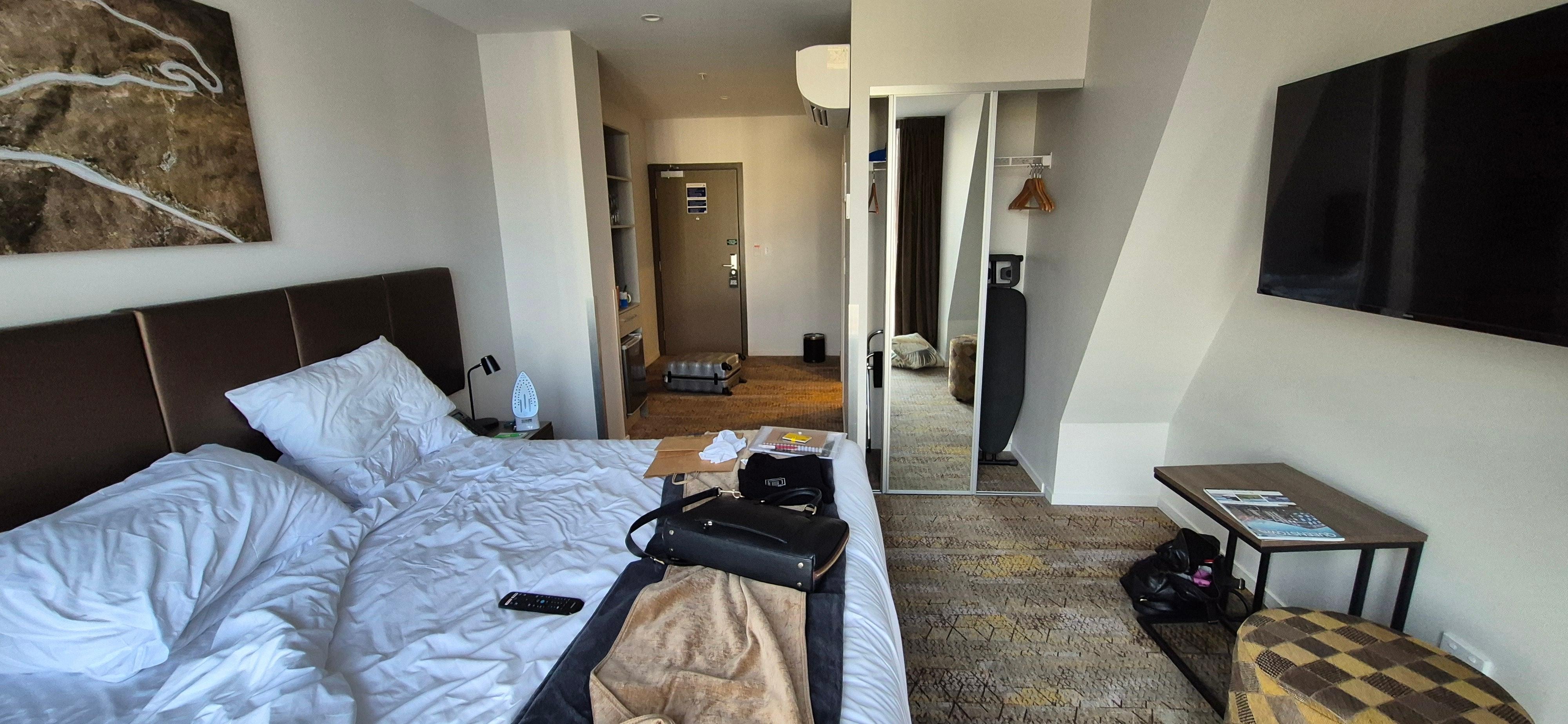 Room facing towards the door.