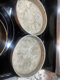 The cake pans, same thing, need to be thrown away