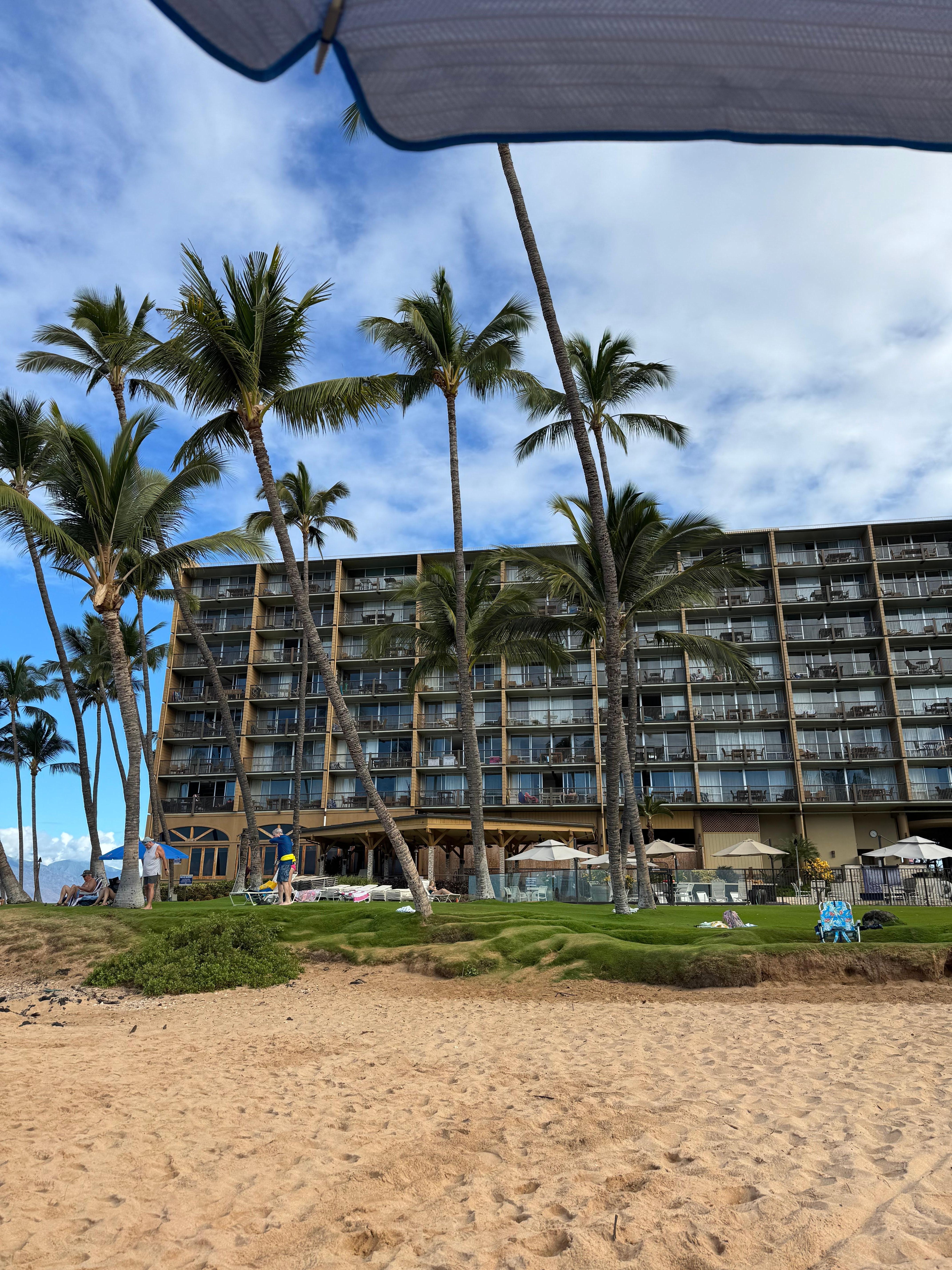 View of condo from the beach