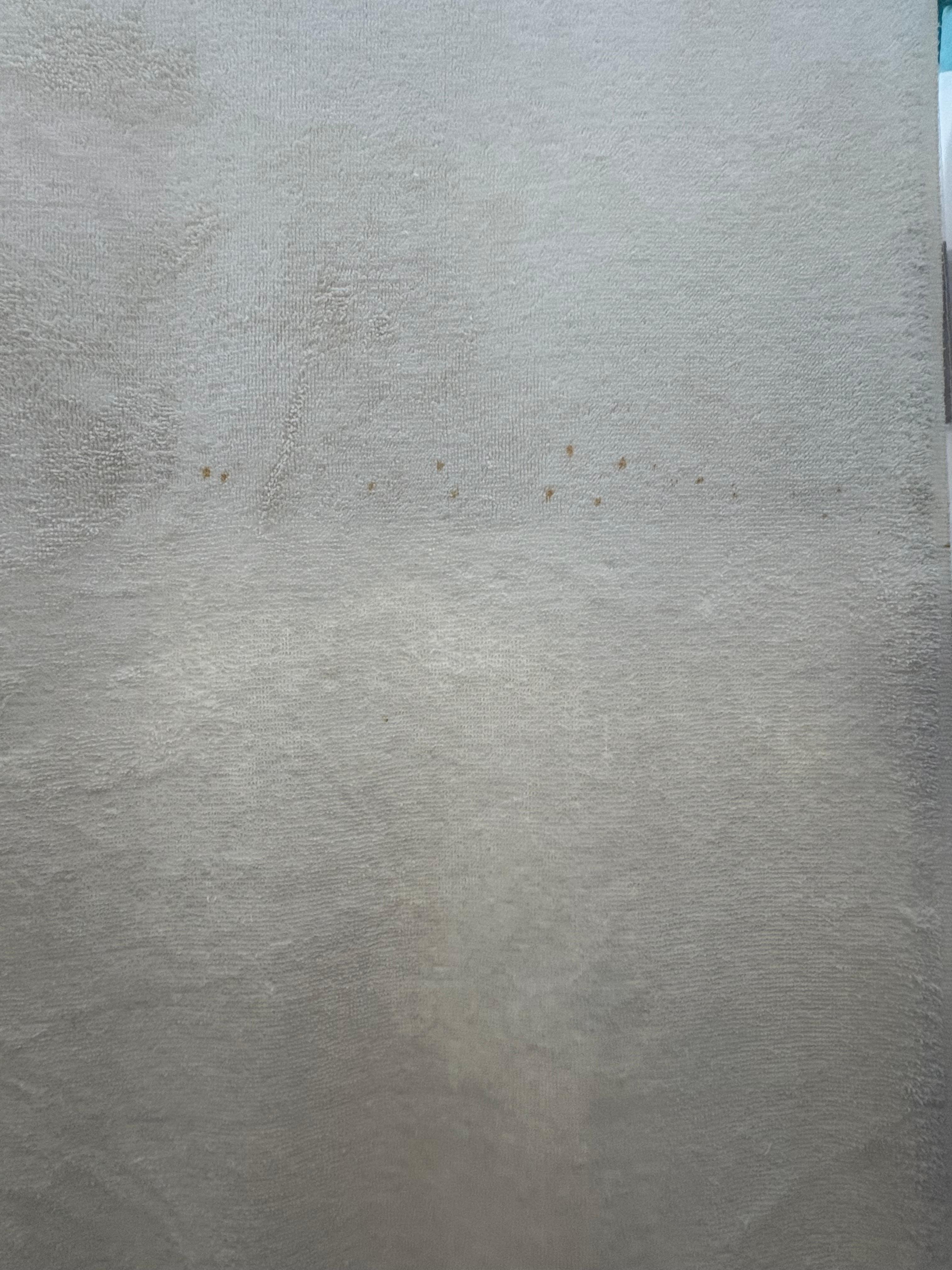 The towels were stained, not sure if it’s a laundry machine issue 