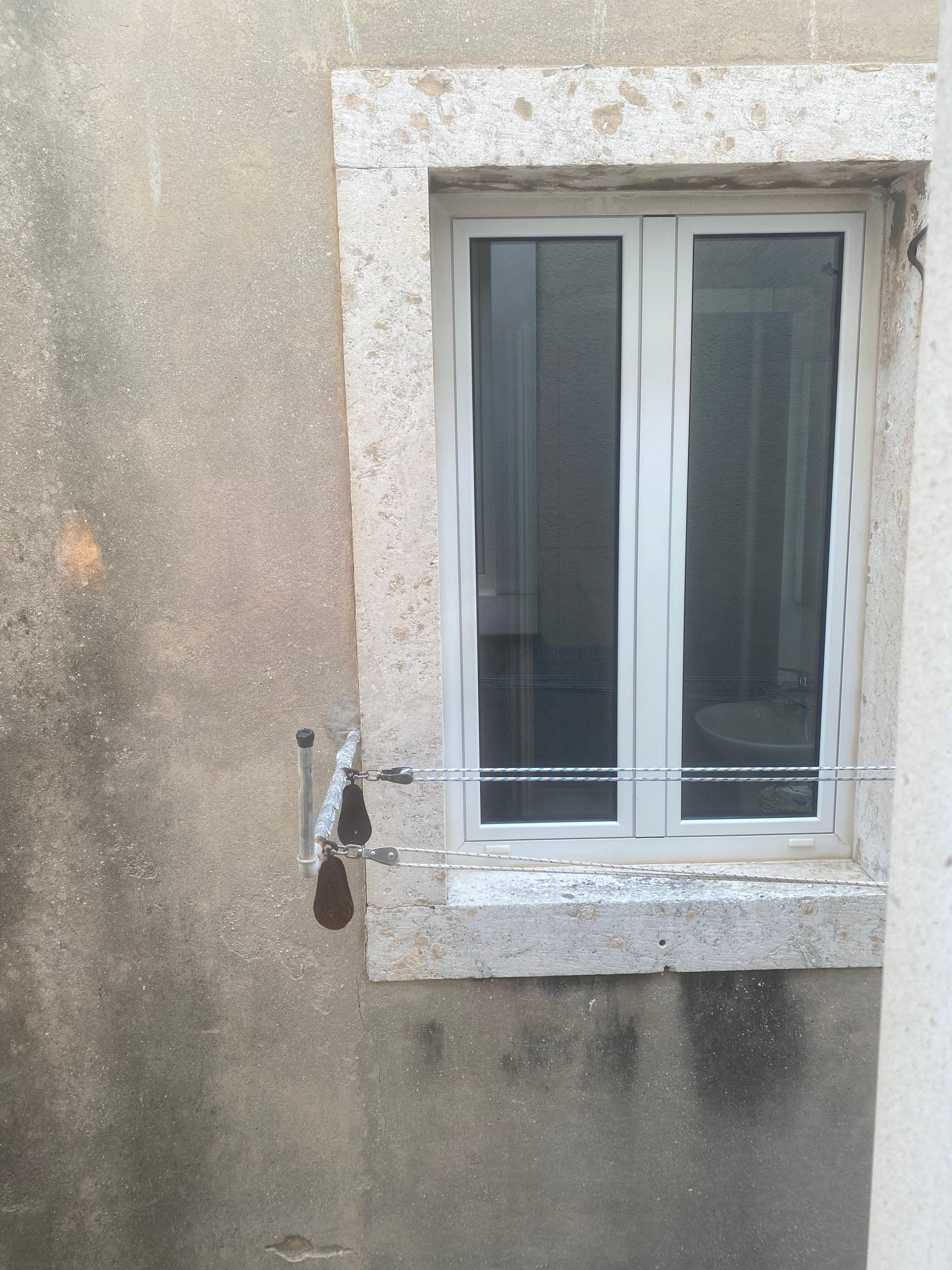 View from bedroom window (taken when no occupant in bathroom opposite)