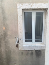 View from bedroom window (taken when no occupant in bathroom opposite)
