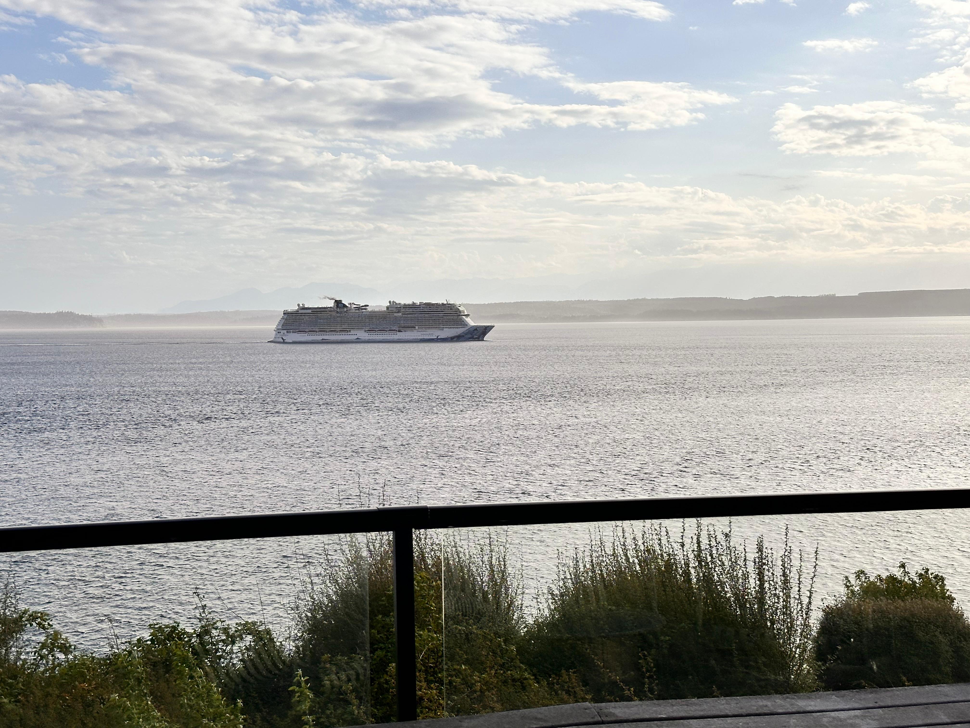 Cruise ship coming  by