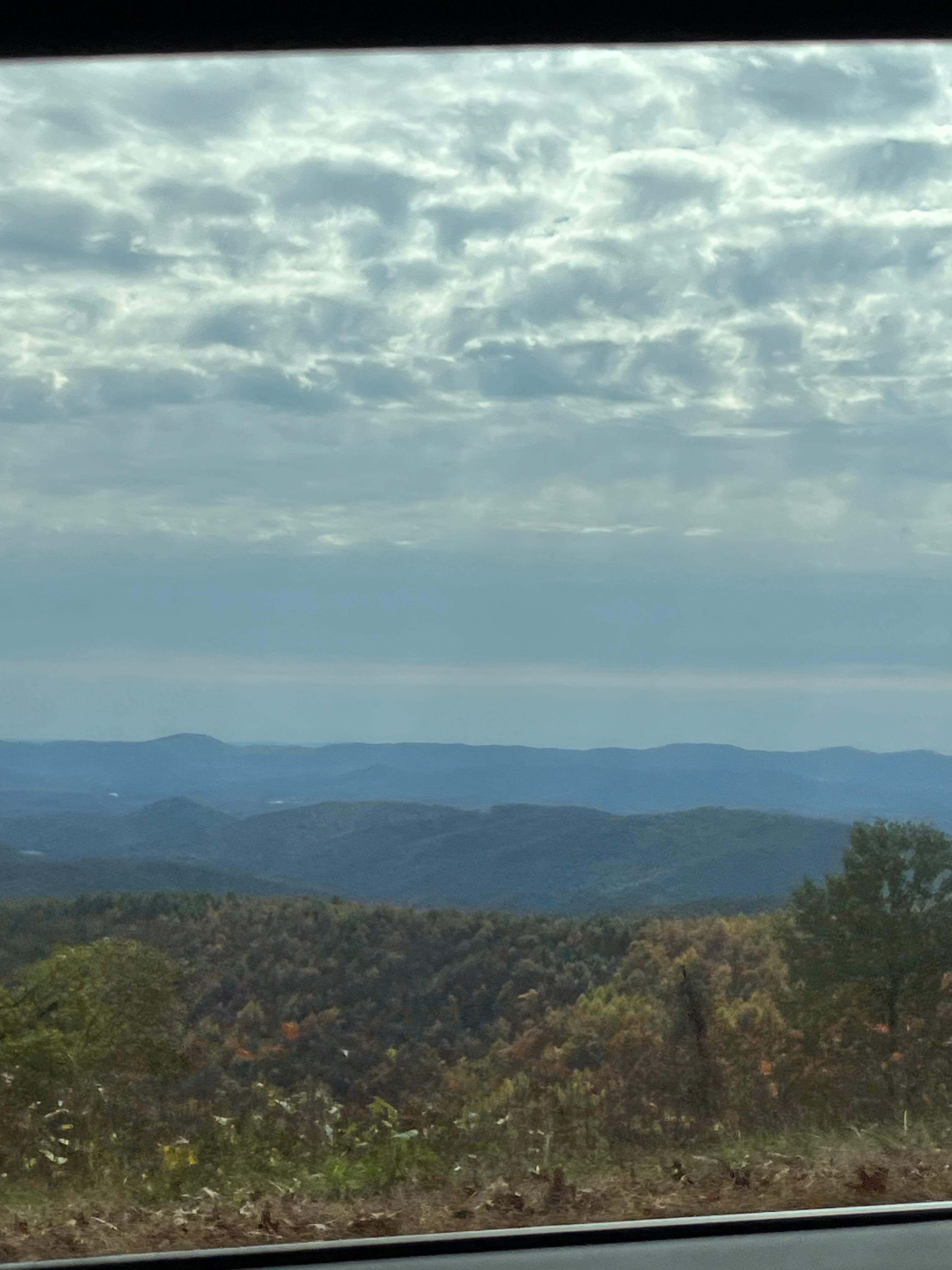 Drive on Blue Ridge Parkway. 